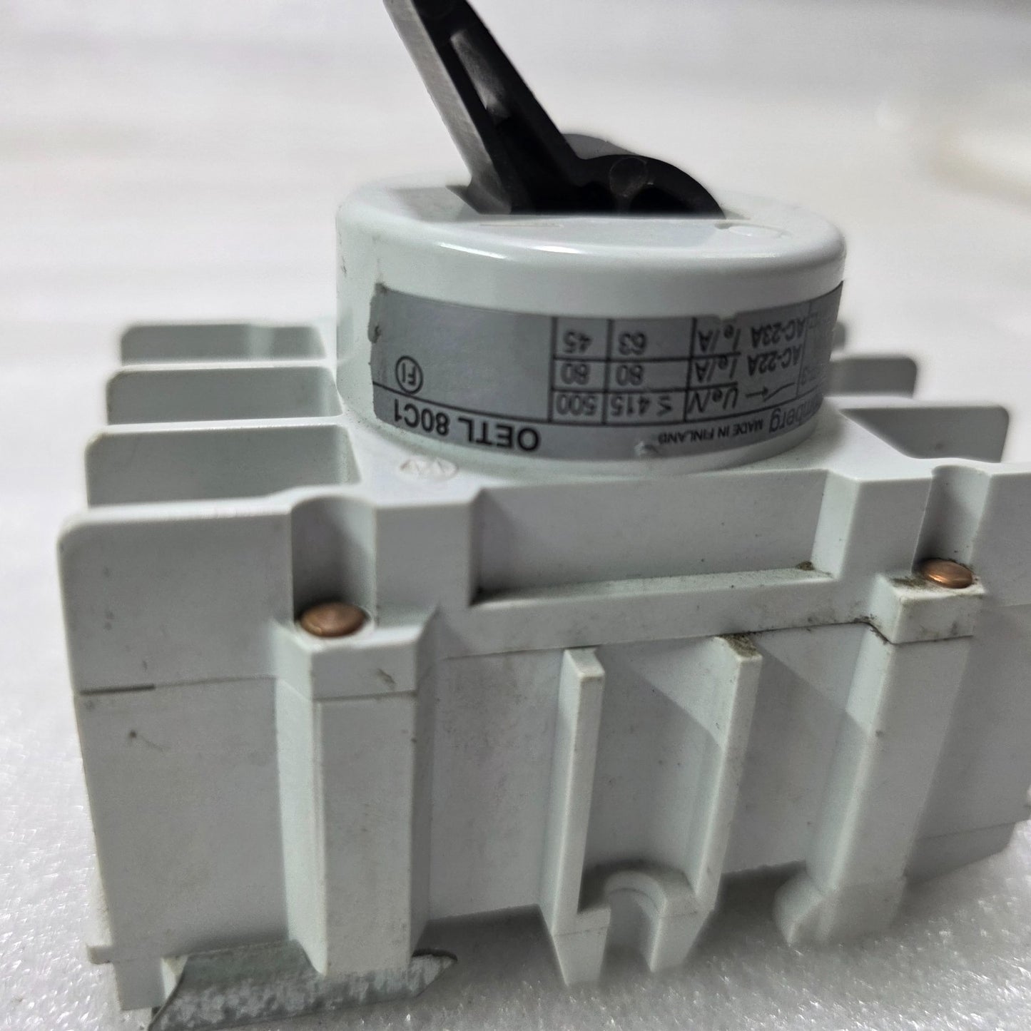 STRÖMBERG OETL 80C1 3P 100A 500V ROTARY LOAD BREAK SWITCH DISCONNECTOR IEC947-3
