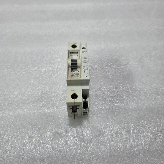 SIEMENS 5SX41 C25 + 5SX9100 HS 1P 25A TYPE C 230/400V 10KA MCB WITH AUXILIARY