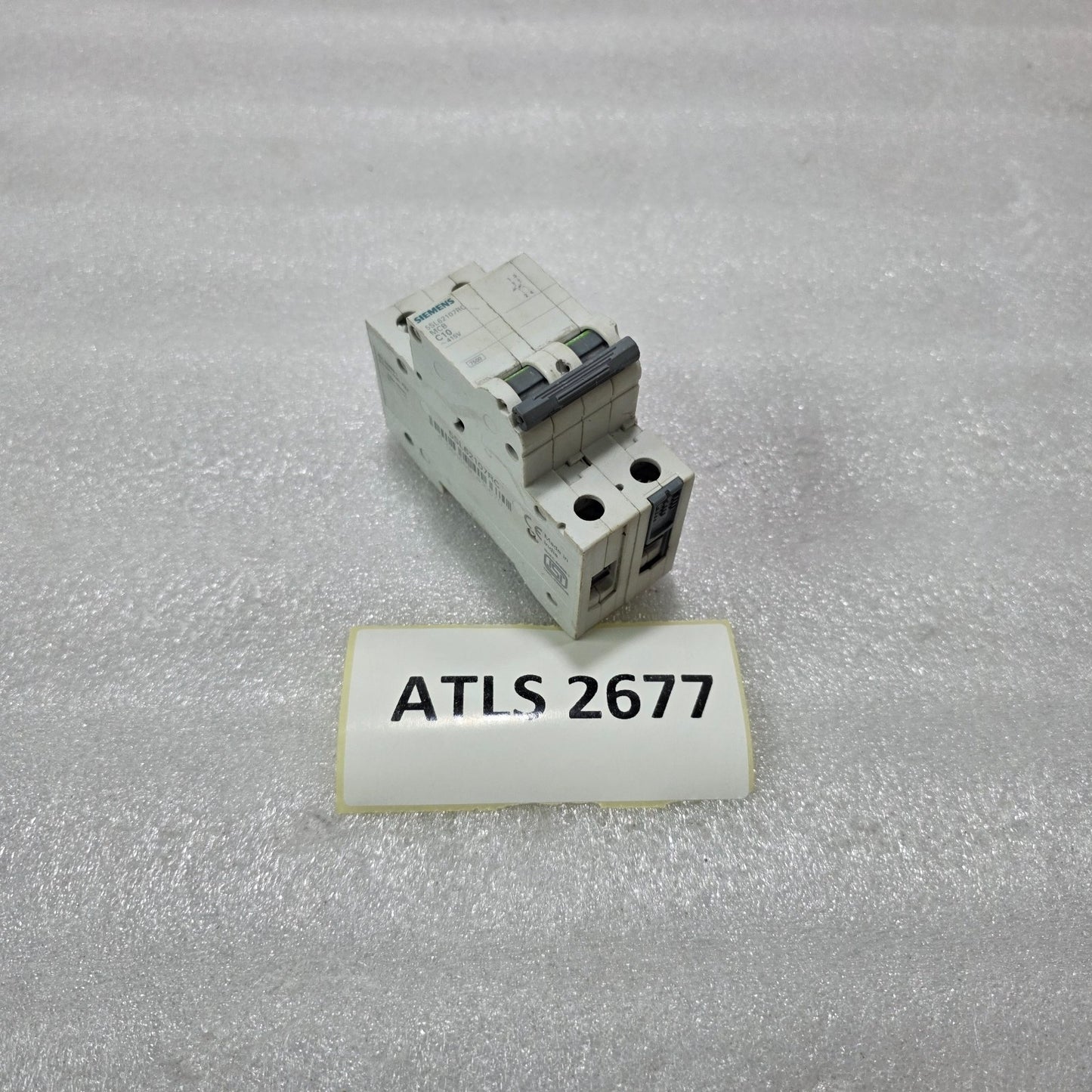 SIEMENS 5SL62107RC 2P 10A TYPE C 415V 7.5KA MCB MINIATURE CIRCUIT BREAKER