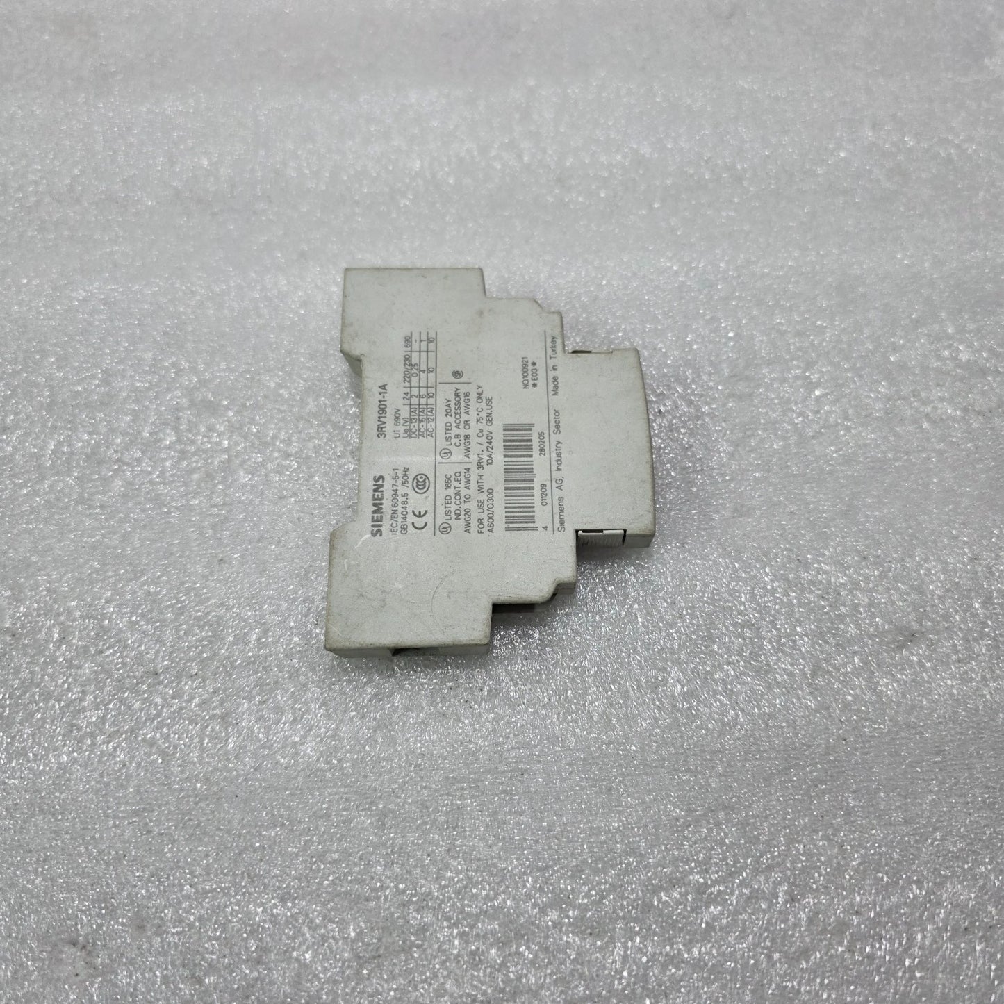 SIEMENS 3RV1901-1A AUXILIARY CONTACT BLOCK FOR 3RV1 SERIES 690V IEC60947-5-1