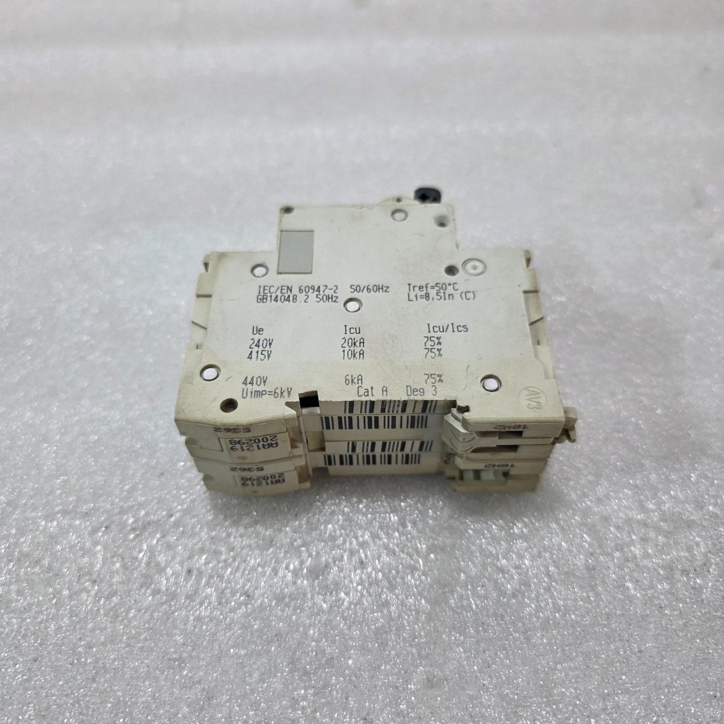 S ELECTRIC C60N 2P 16A CURVE C 415V 10KA MCB CIRCUIT BREAKER