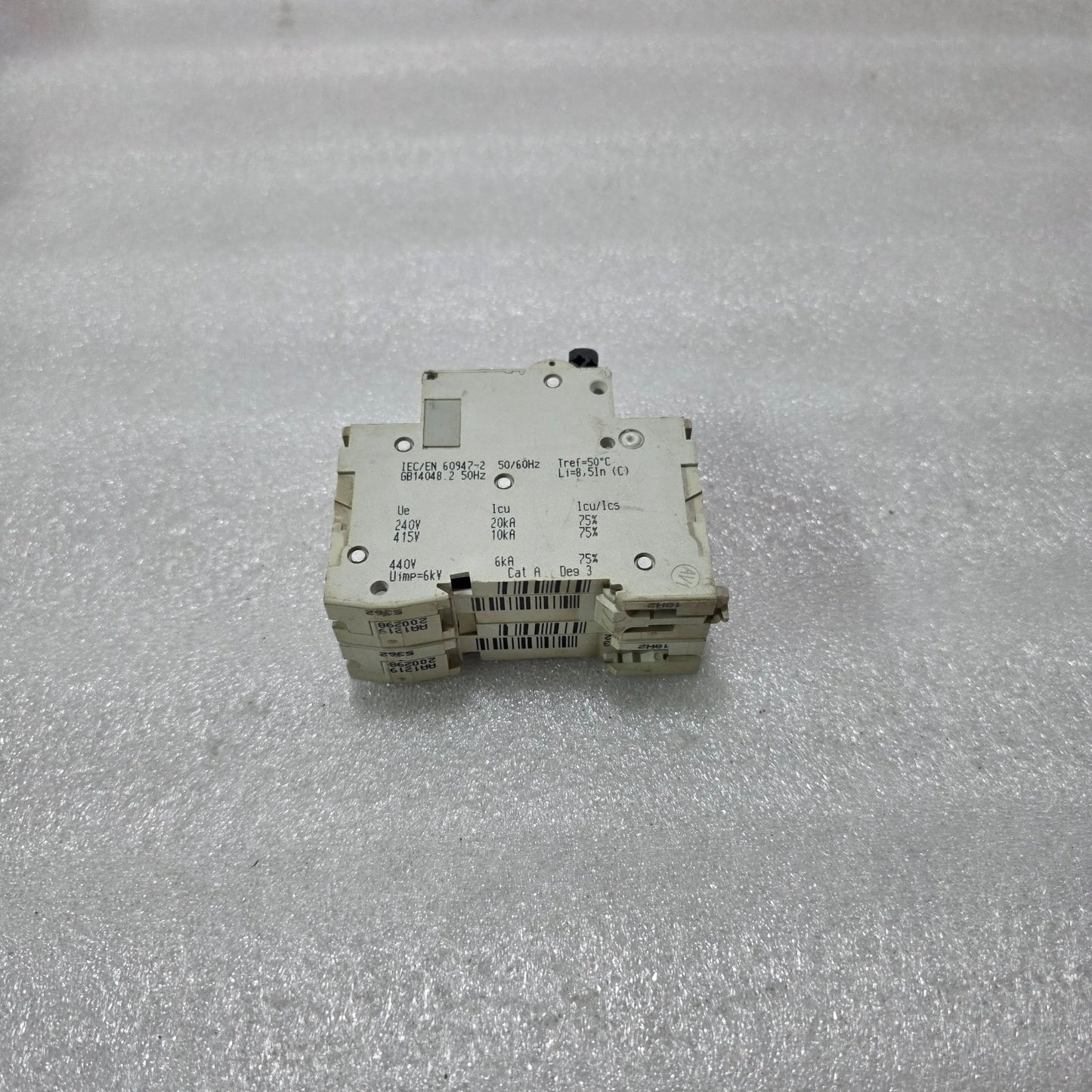 S ELECTRIC C60N C16A 2P DOUBLE POLE 16A MINIATURE CIRCUIT BREAKER MCB 415V 10KA
