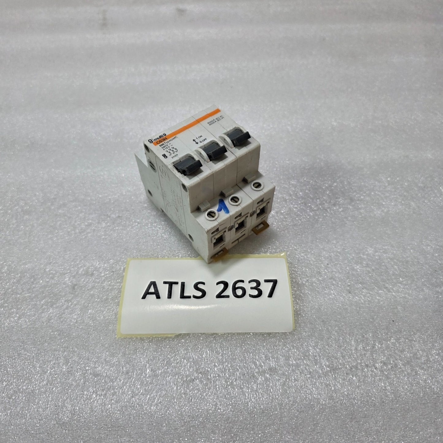 MERLIN GERIN MULTI9 C63H U50A 3P TRIPLE POLE 50A MINIATURE CIRCUIT BREAKER MCB 3