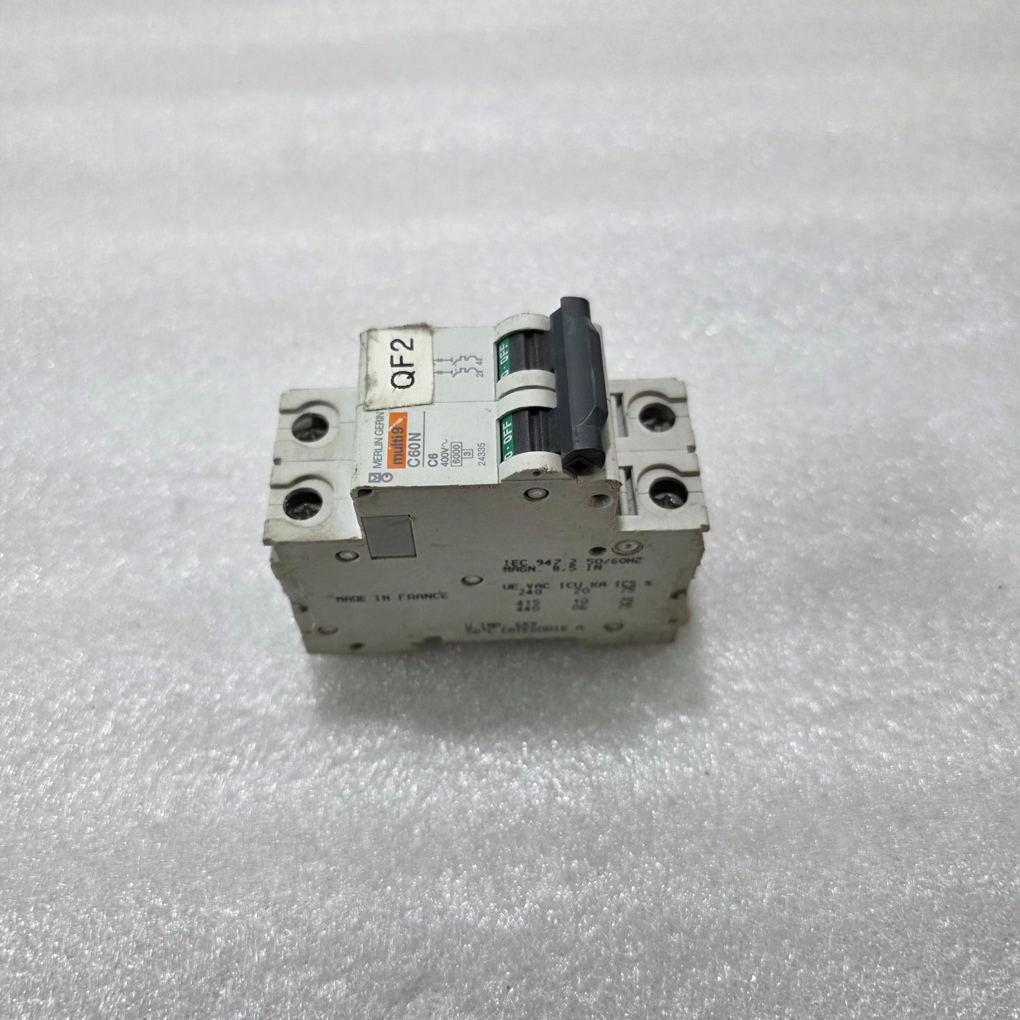 MERLIN GERIN MULTI9 C60N C6 2P DOUBLE POLE 6A MINIATURE CIRCUIT BREAKER MCB 400V