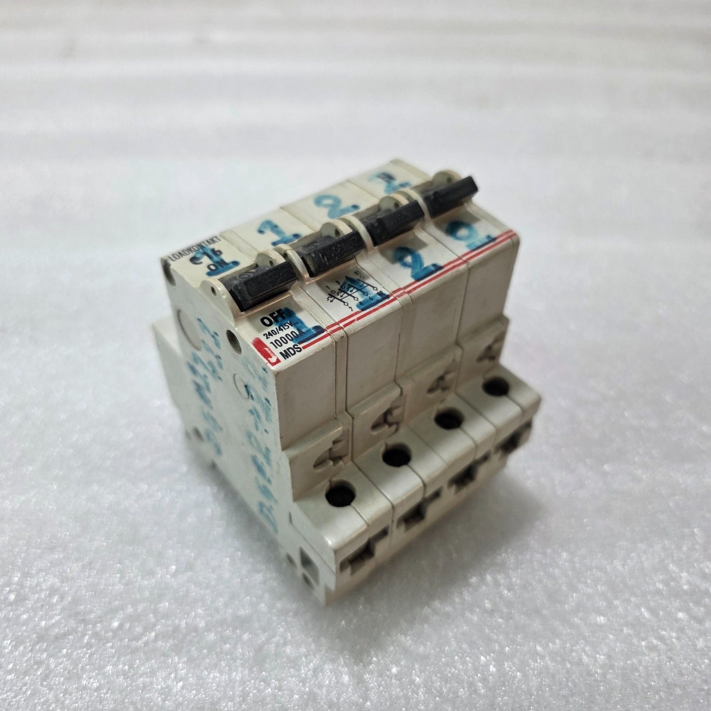 LOADKONTAKT C-16 MDS 4P FOUR POLE 16A MINIATURE CIRCUIT BREAKER MCB 240/415V 10K