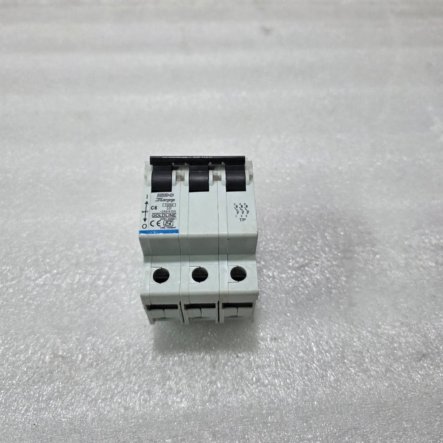 KOPP GOLDLINE C6 3P 6A TYPE C 240/415V 10KA MCB MINIATURE CIRCUIT BREAKER