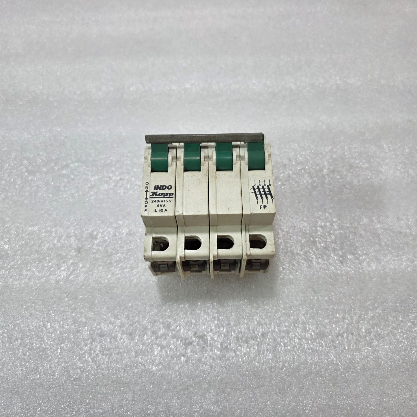 INDO KOPP 4P FOUR POLE 10A MINIATURE CIRCUIT BREAKER MCB 240/415V 9KA