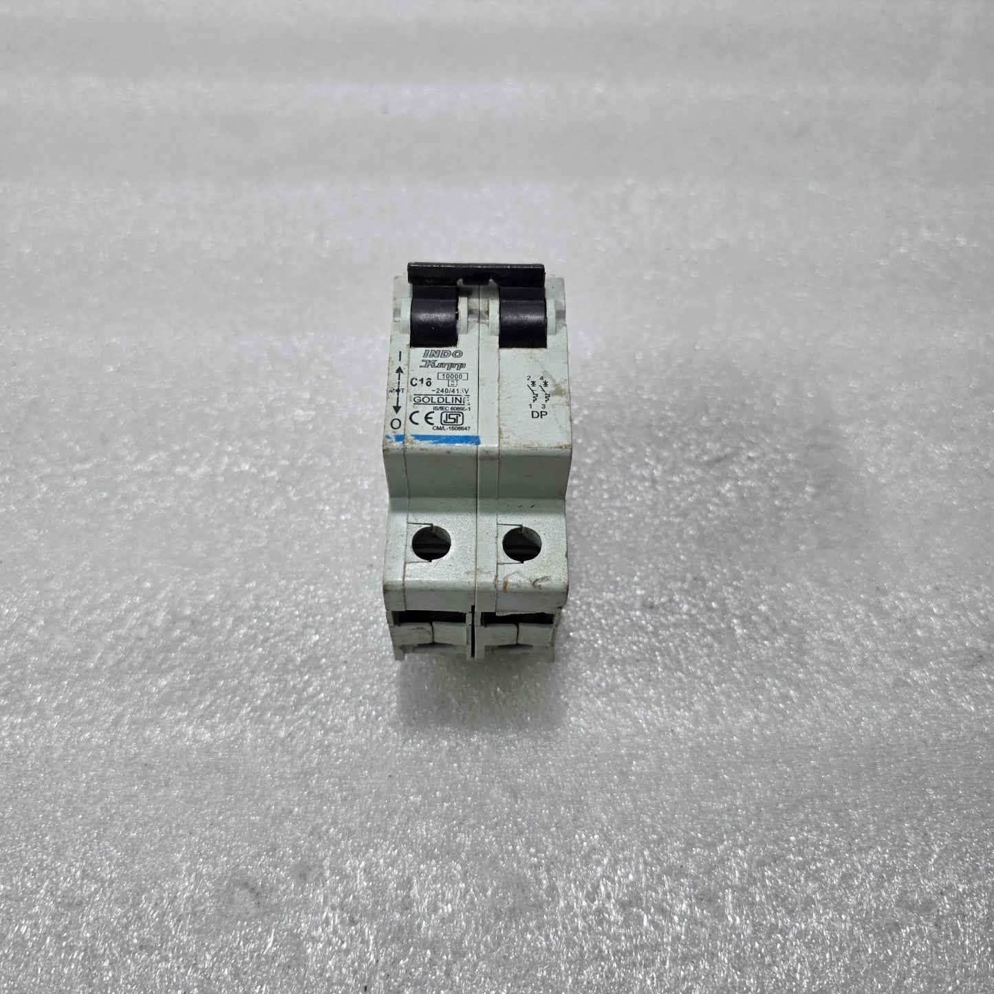 INDO KOPP GOLDLINE C16 2P 16A TYPE C 240/415V 10KA MCB MINIATURE CIRCUIT BREAKER