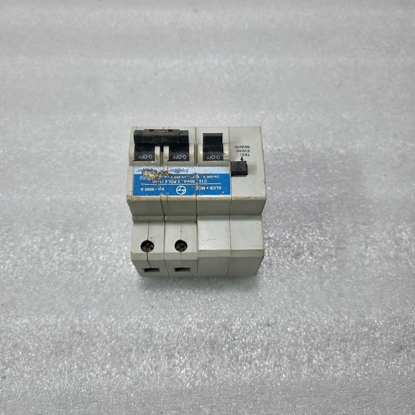 L&T TRIPPER ELCB+MCB C10 30MA 2P+N 10A TYPE C 240V 6KA RCBO COMBINED UNIT