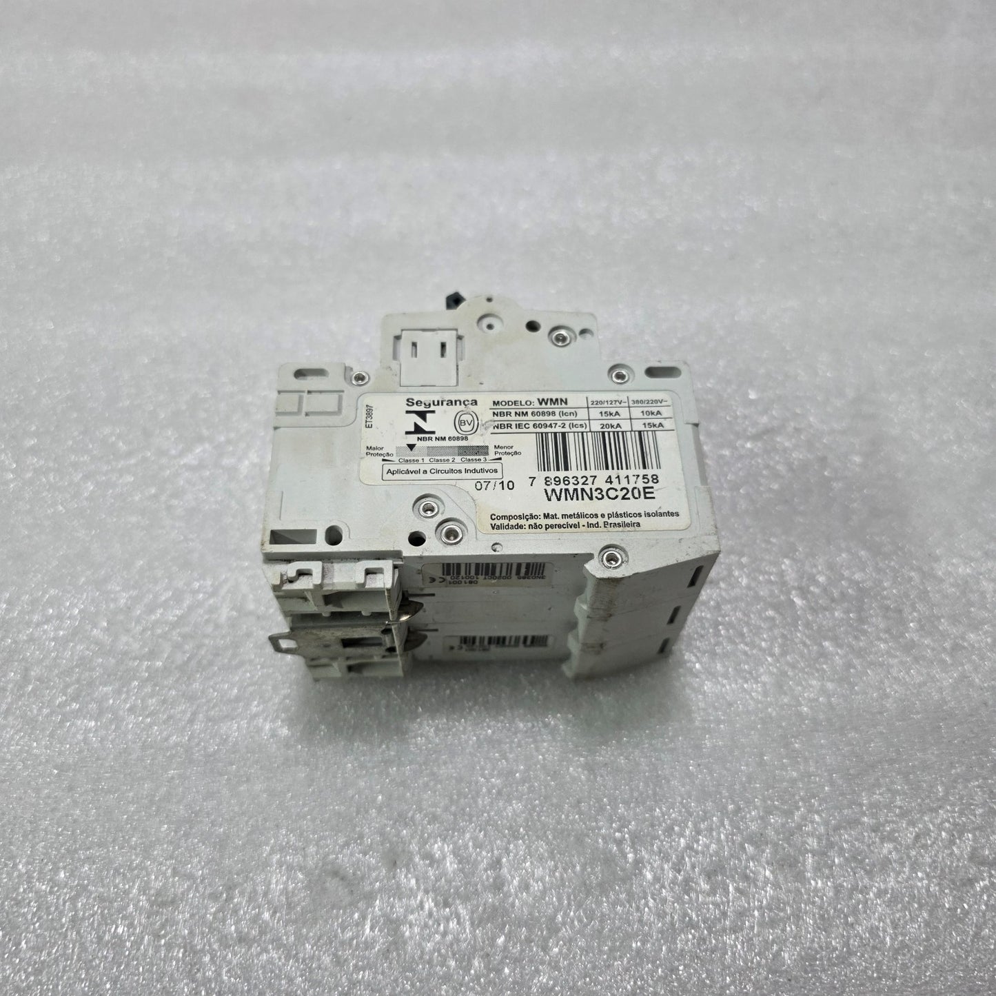 ELETROMAR WMN3C20 3P 20A TYPE C 415V 10KA MCB MINIATURE CIRCUIT BREAKER