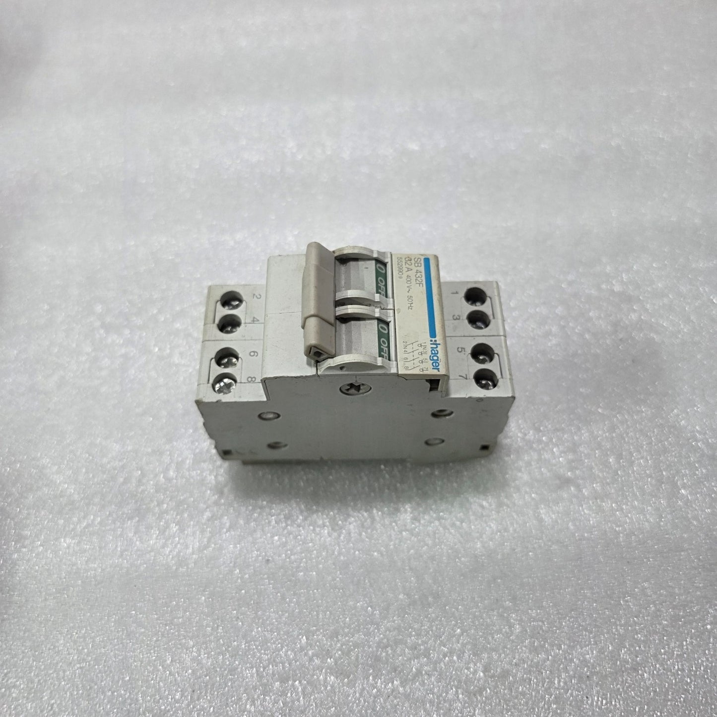HAGER SB432F 4P 32A 400V 50HZ MODULAR SWITCH DISCONNECTOR ISOLATOR