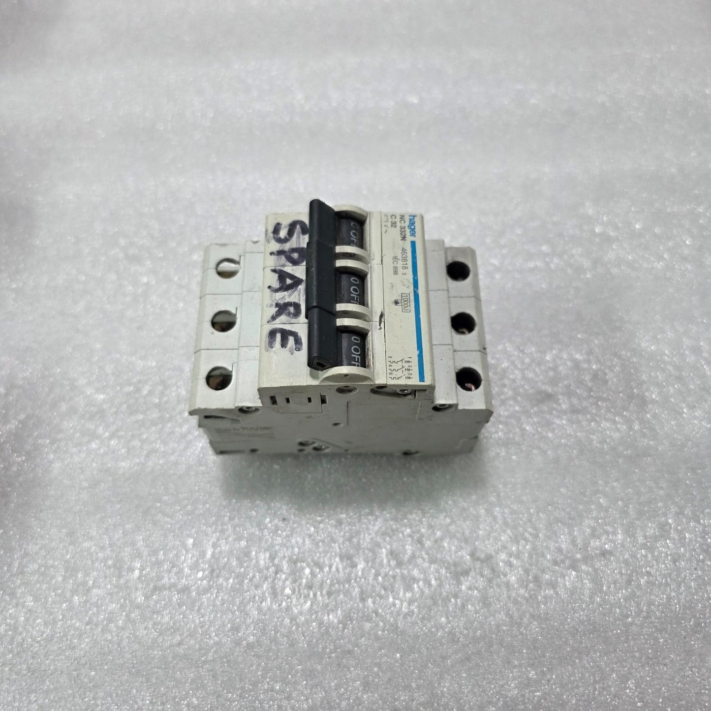 HAGER NC332N 3P 32A TYPE C 415V 10KA MCB MINIATURE CIRCUIT BREAKER
