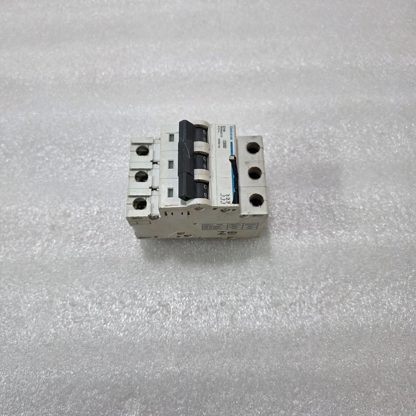 ELETROMAR WMN3C10 3P TRIPLE POLE 10A MINIATURE CIRCUIT BREAKER MCB 415V 10KA