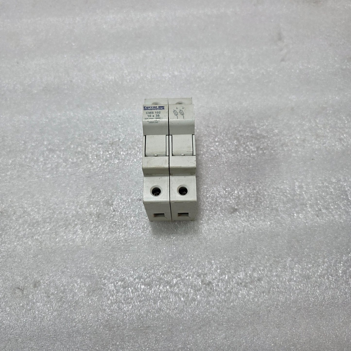FERRAZ SHAWMUT MODULO R CMS102 2P 32A 690V 10X38MM DIN RAIL FUSE HOLDER