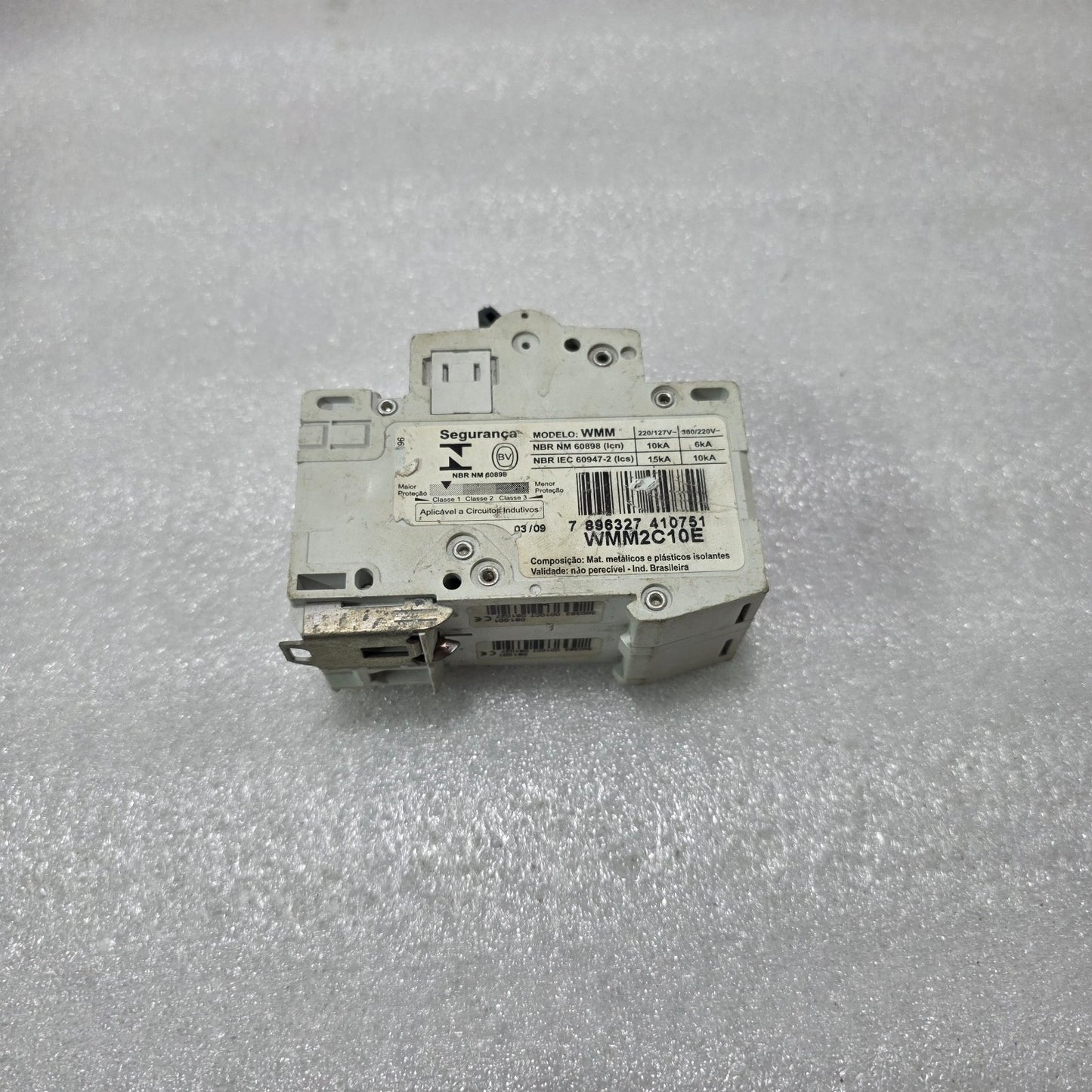 ELETROMAR WMN2C10 2P 10A TYPE C 6KA MINIATURE CIRCUIT BREAKER