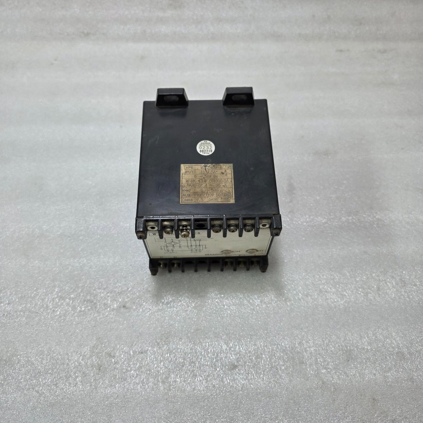 DAIICHI WTT2-83A-33 THREE PHASE WATT TRANSDUCER 0-500KW 4-20MA 440V PT 1000/5A C