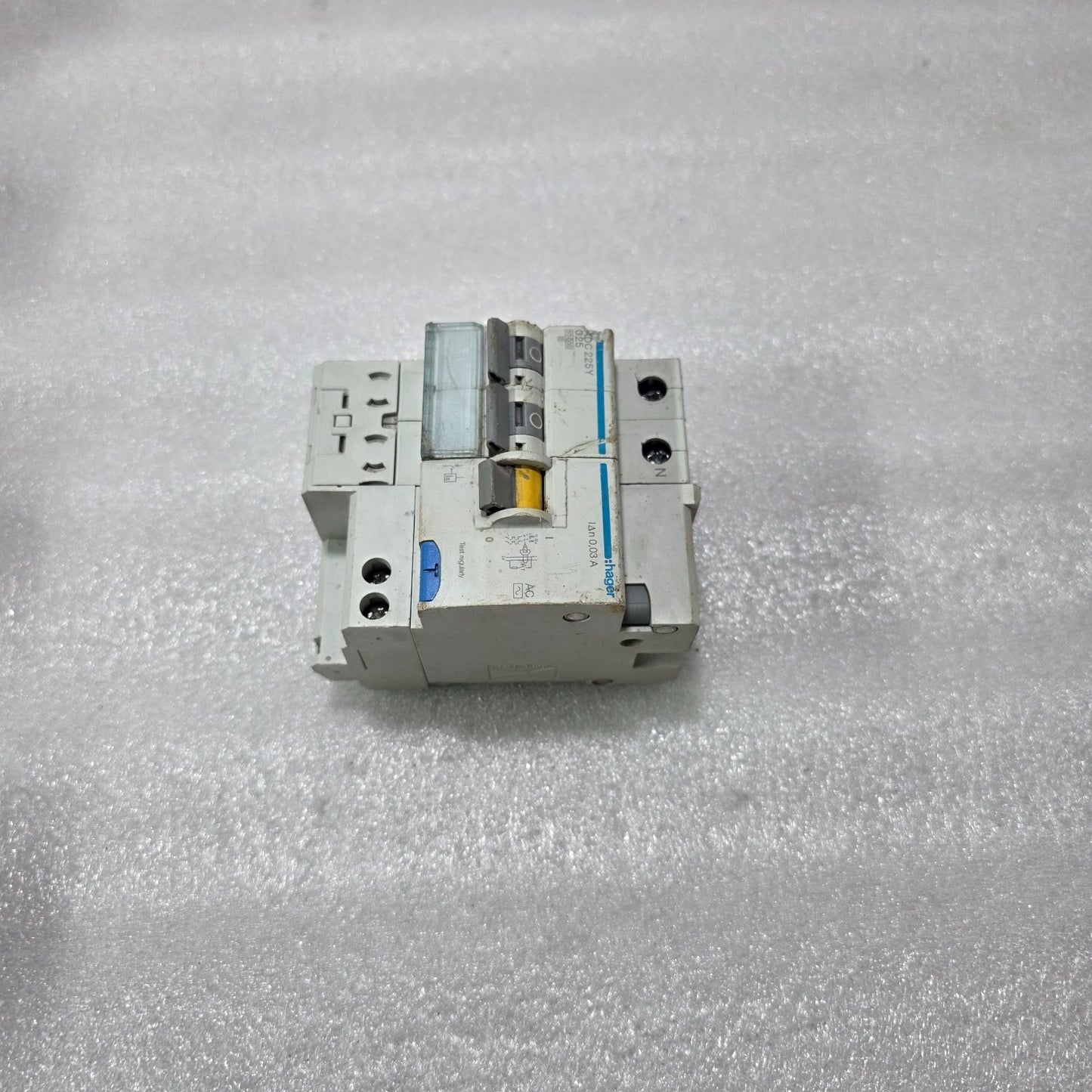 HAGER ADC225Y 2P 25A TYPE C 230V 10KA MCB RCD COMBINED UNIT RCBO ASSEMBLY 30MA A