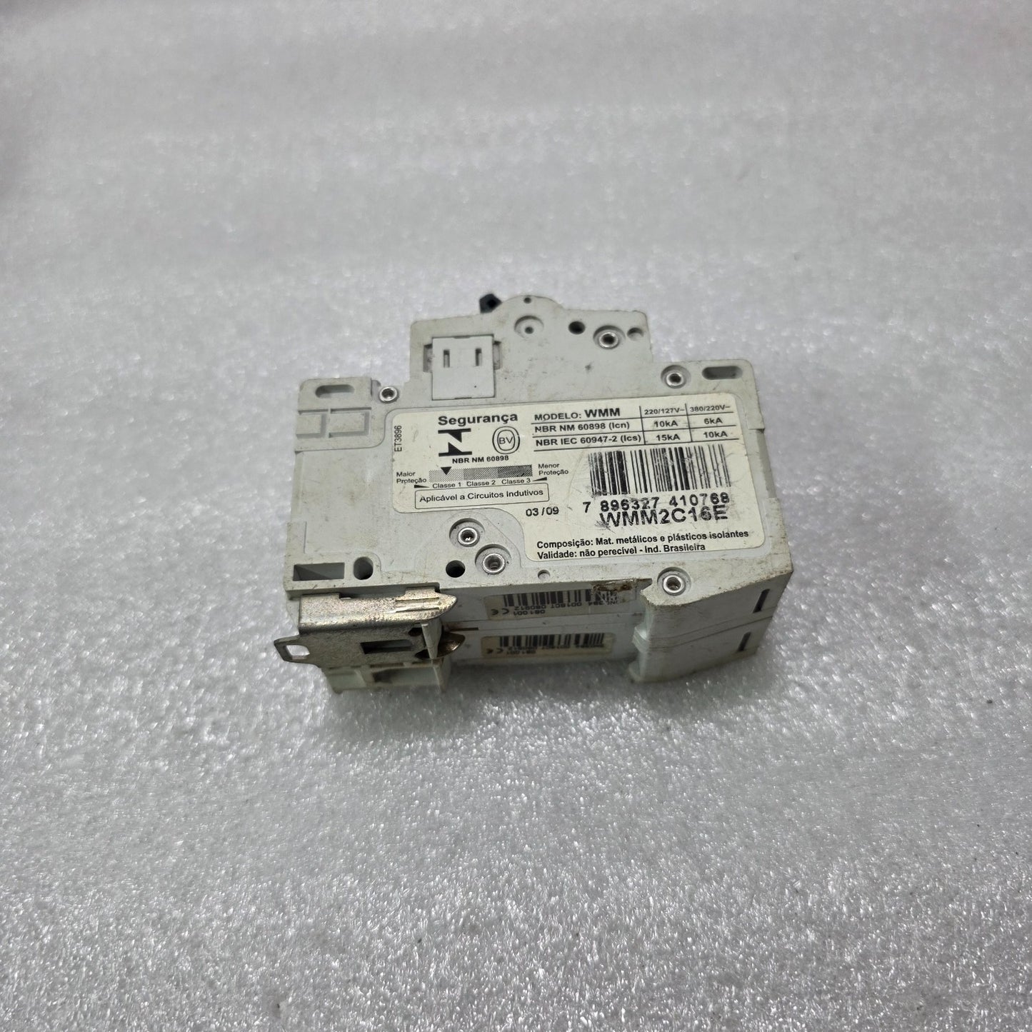 ELETROMAR WMM2C16E 2P 16A TYPE C 220/127V~ 380/220V~ 10KA MCB MINIATURE CIRCUIT