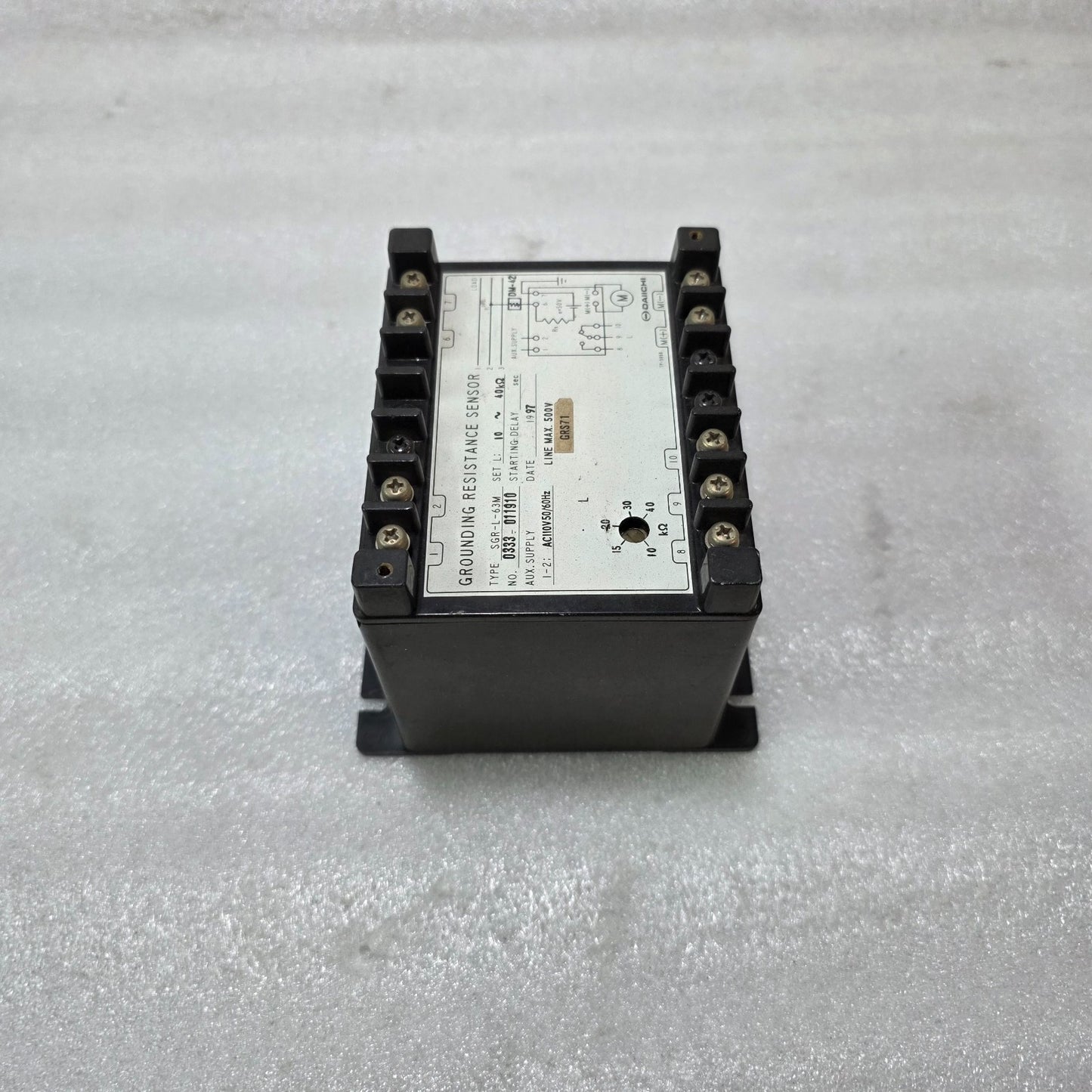 DAIICHI SGR-L-63M GROUNDING RESISTANCE SENSOR 10-40KΩ 500V AC110V