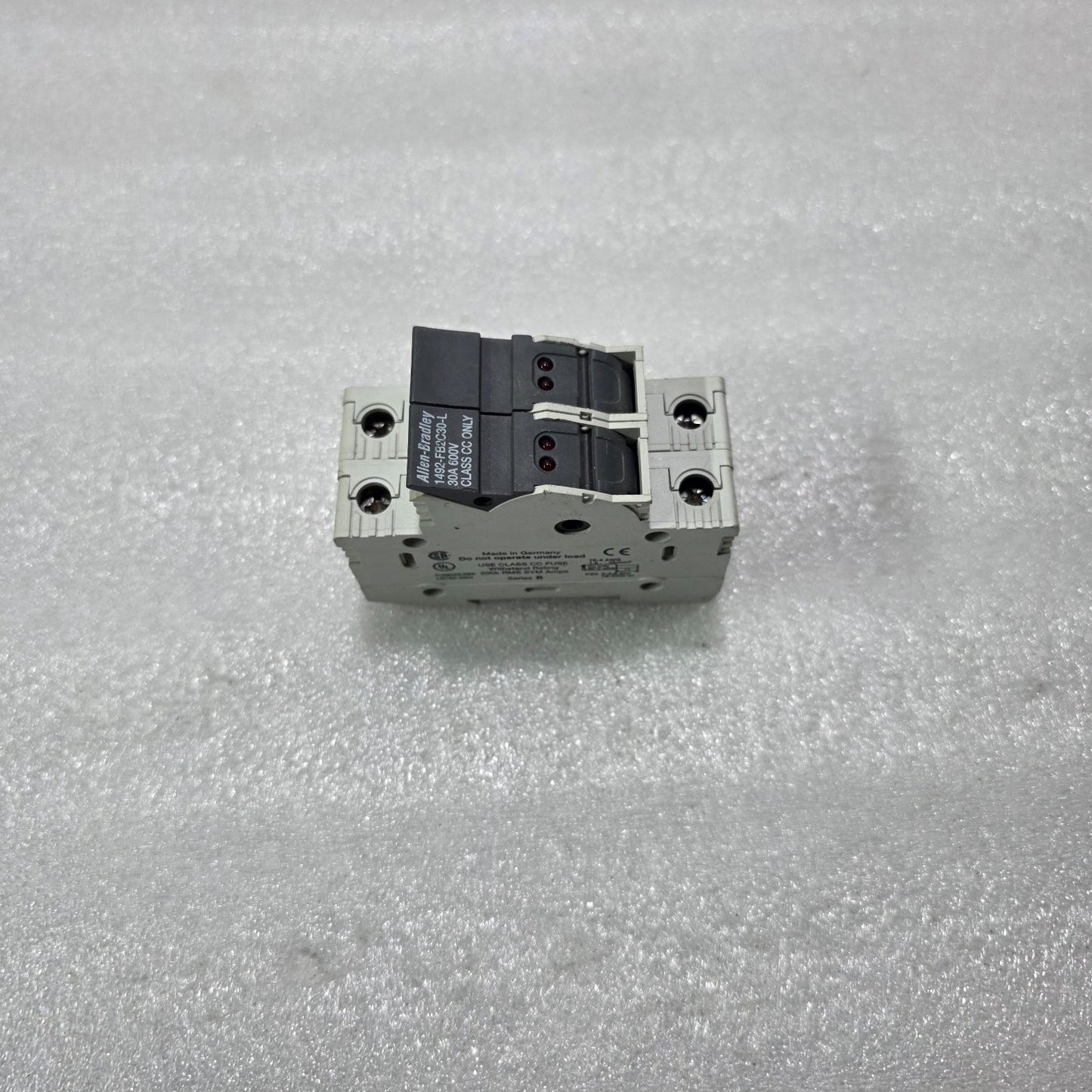 ALLEN-BRADLEY 1492-FB2C30-L 2P 30A 600V CLASS CC DIN RAIL FUSE HOLDER WITH LED I