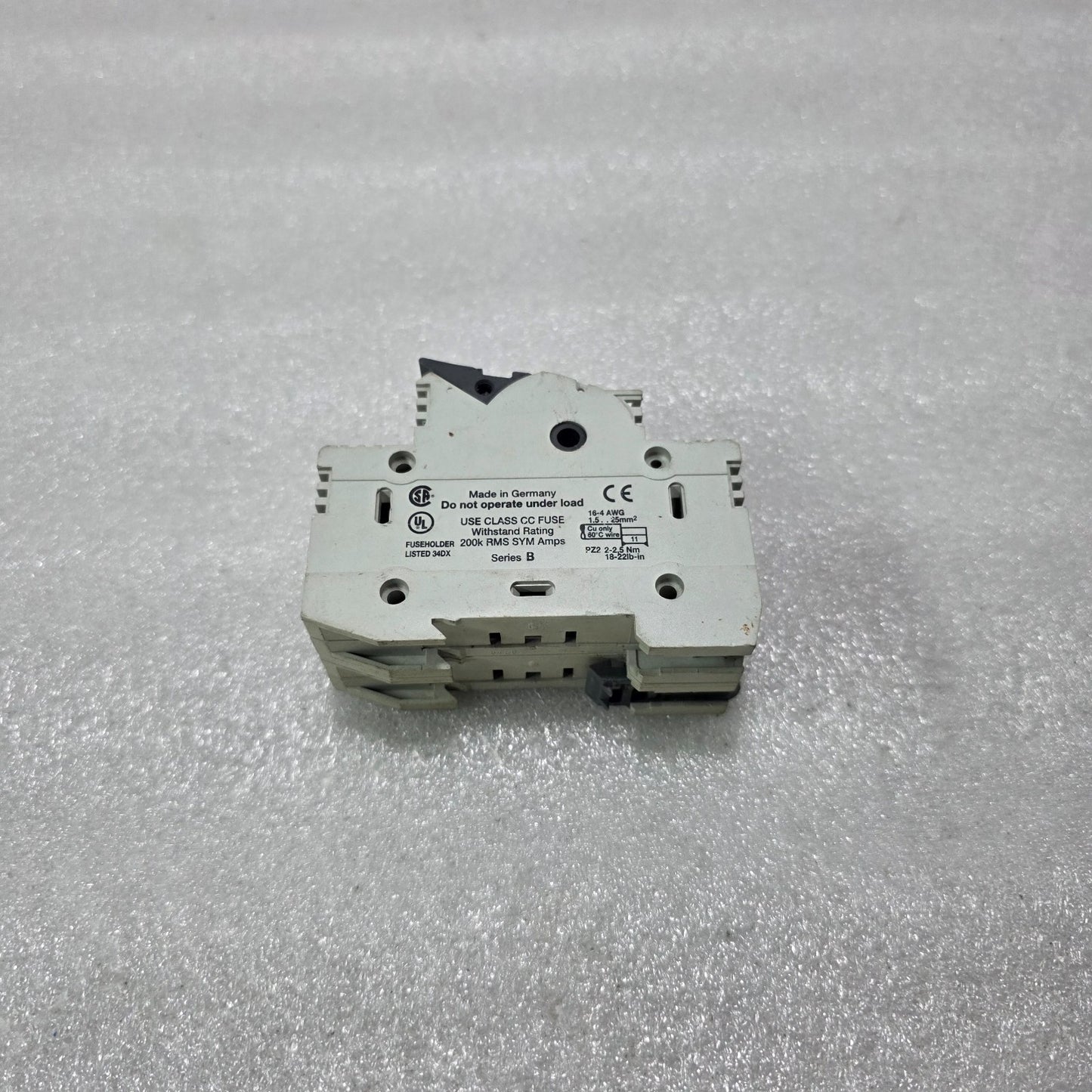 ALLEN-BRADLEY 1492-FB2C30-L 2P 30A 600V CLASS CC DIN RAIL FUSE HOLDER WITH LED I