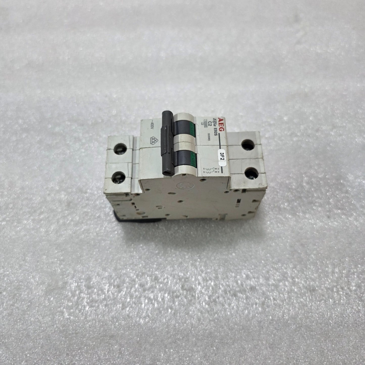 AEG ELFA E92S 2P 2A CURVE C 400V 10KA MCB CIRCUIT BREAKER