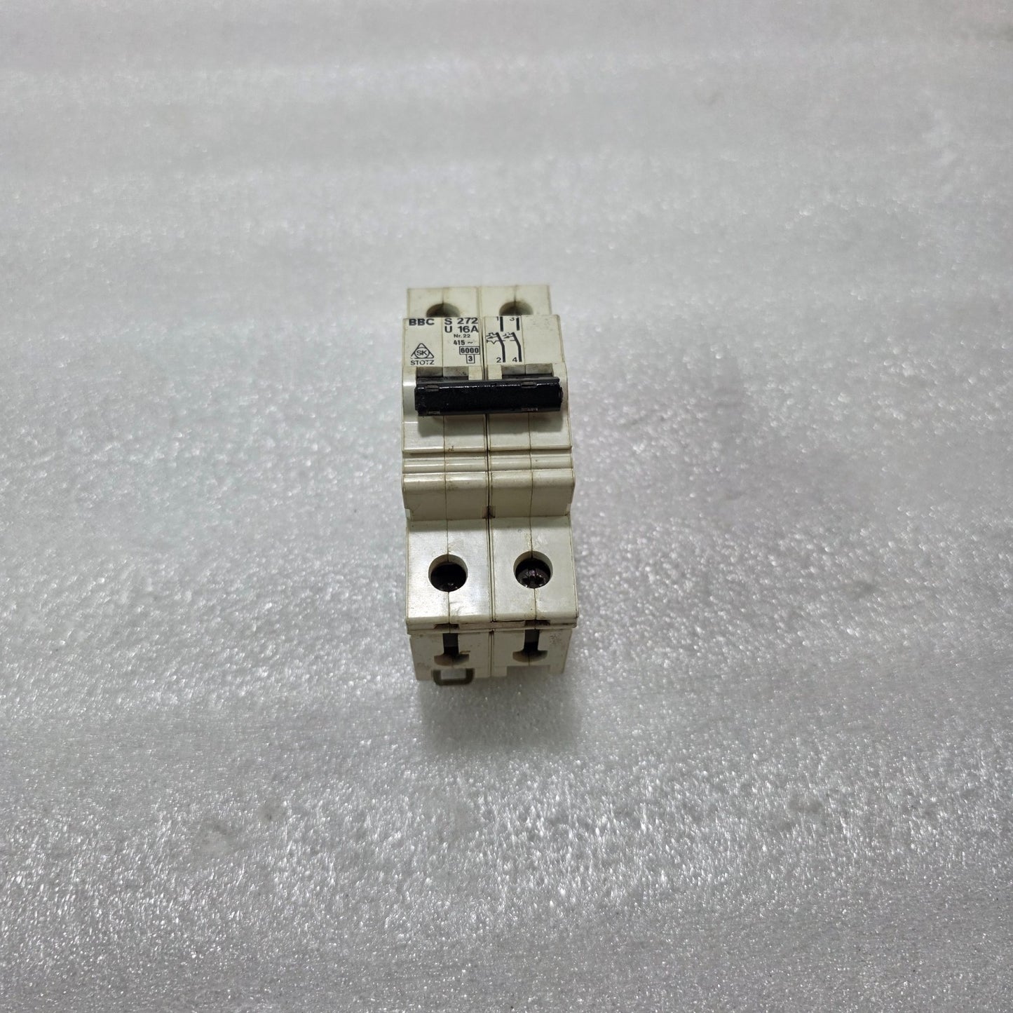 BBC STOTZ S272 U16A 2P 16A TYPE U 415V 6KA MCB MINIATURE CIRCUIT BREAKER