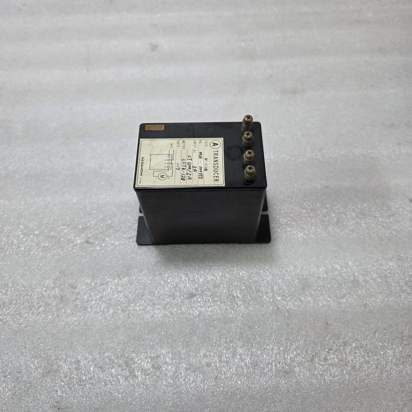DAIICHI AT-62ME CURRENT TRANSDUCER CT 1200/5A INPUT 5A AC
