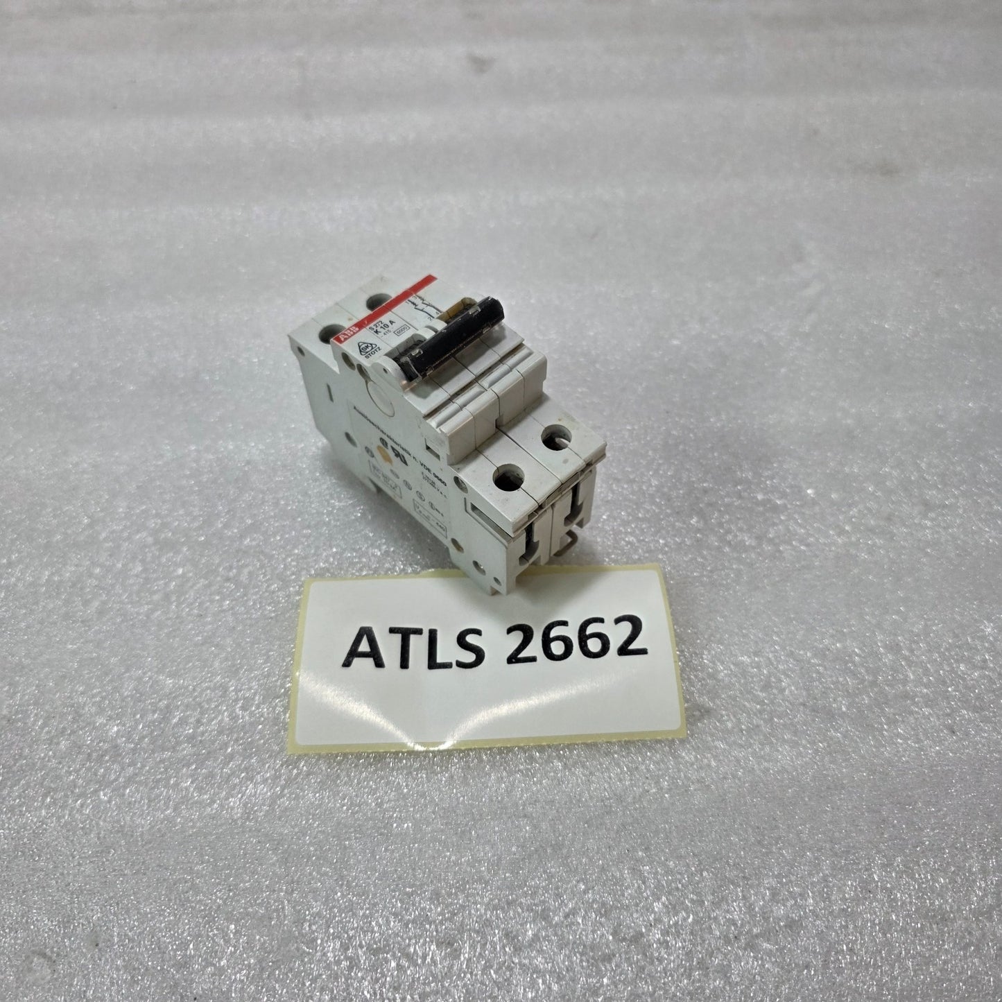 ABB S272 K10A 2P 10A TYPE K 415V 6KA MCB MINIATURE CIRCUIT BREAKER