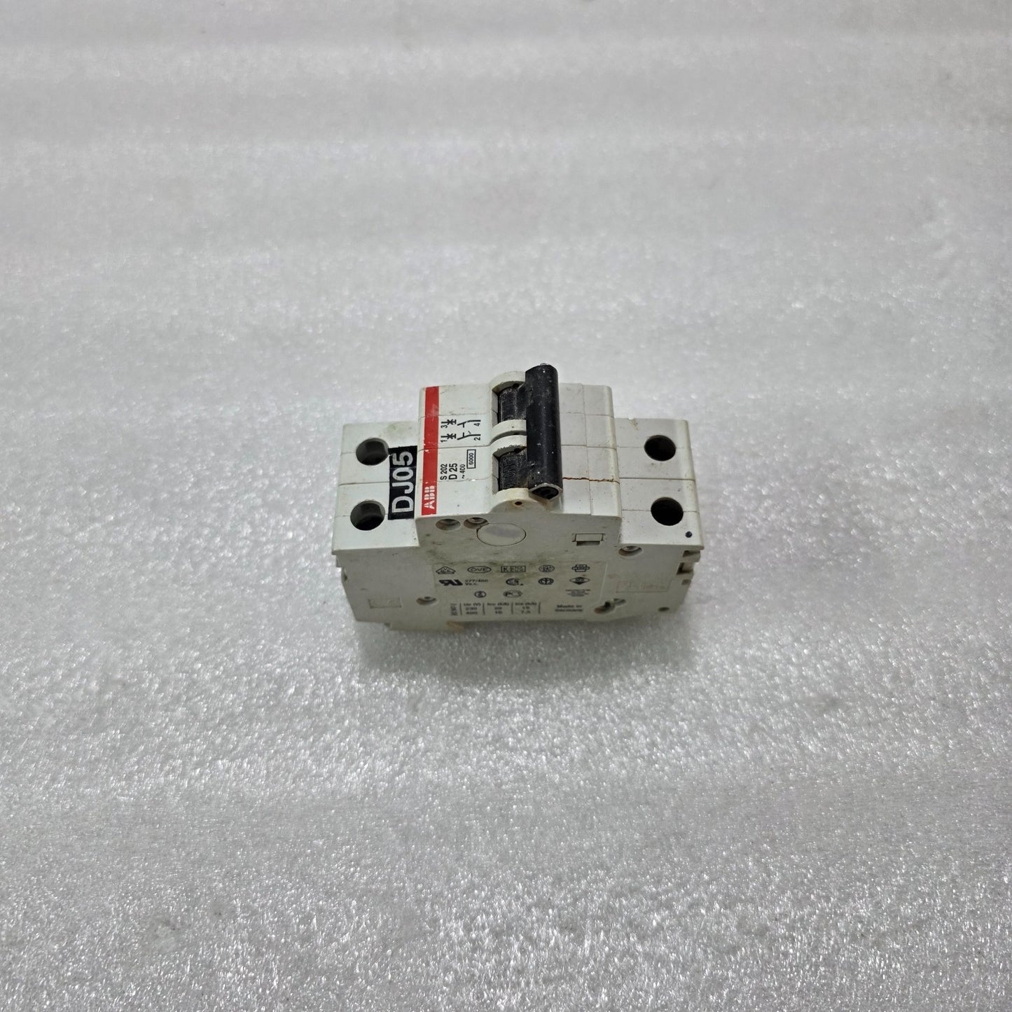 ABB S202 D25 2P 25A TYPE D 400V 6KA MCB MINIATURE CIRCUIT BREAKER