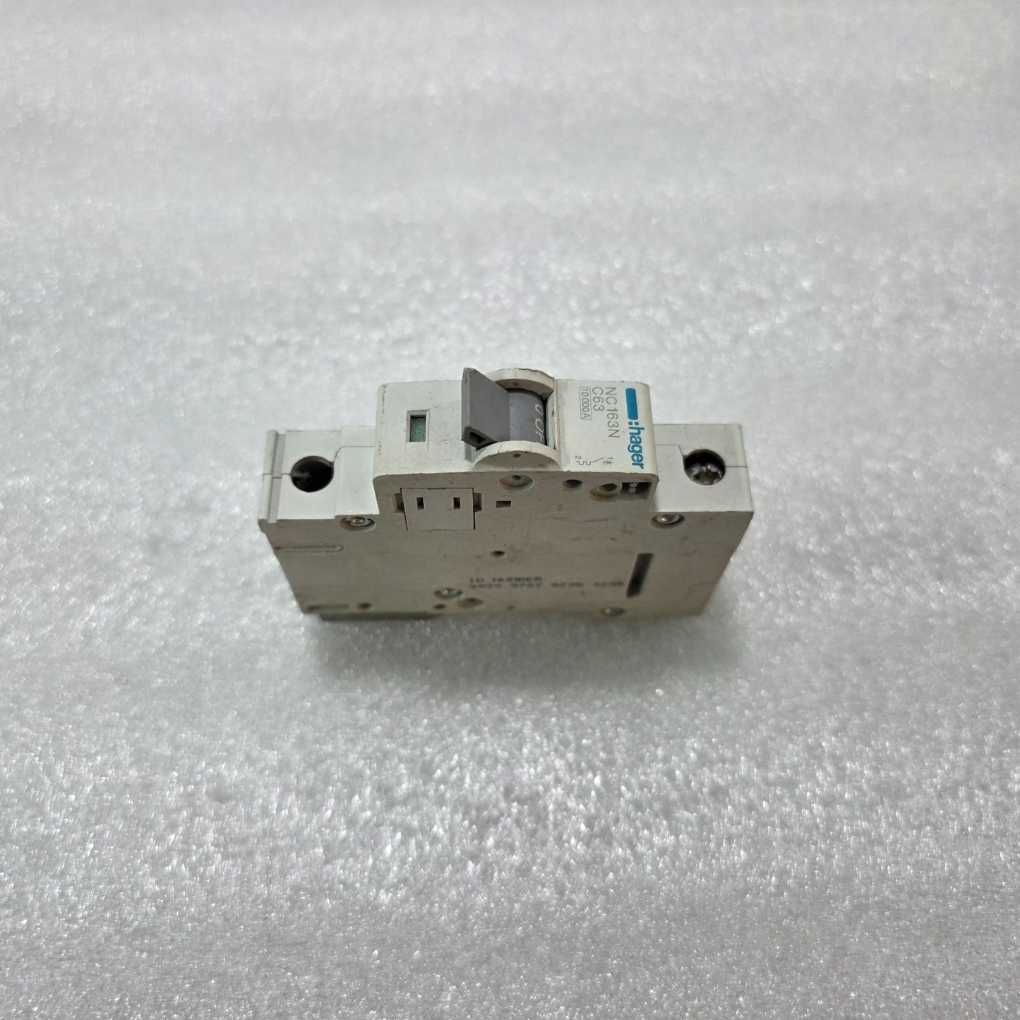 HAGER NC163N 63A 1-POLE TYPE C MCB 230V 10KA DIN RAIL MINIATURE CIRCUIT BREAKER