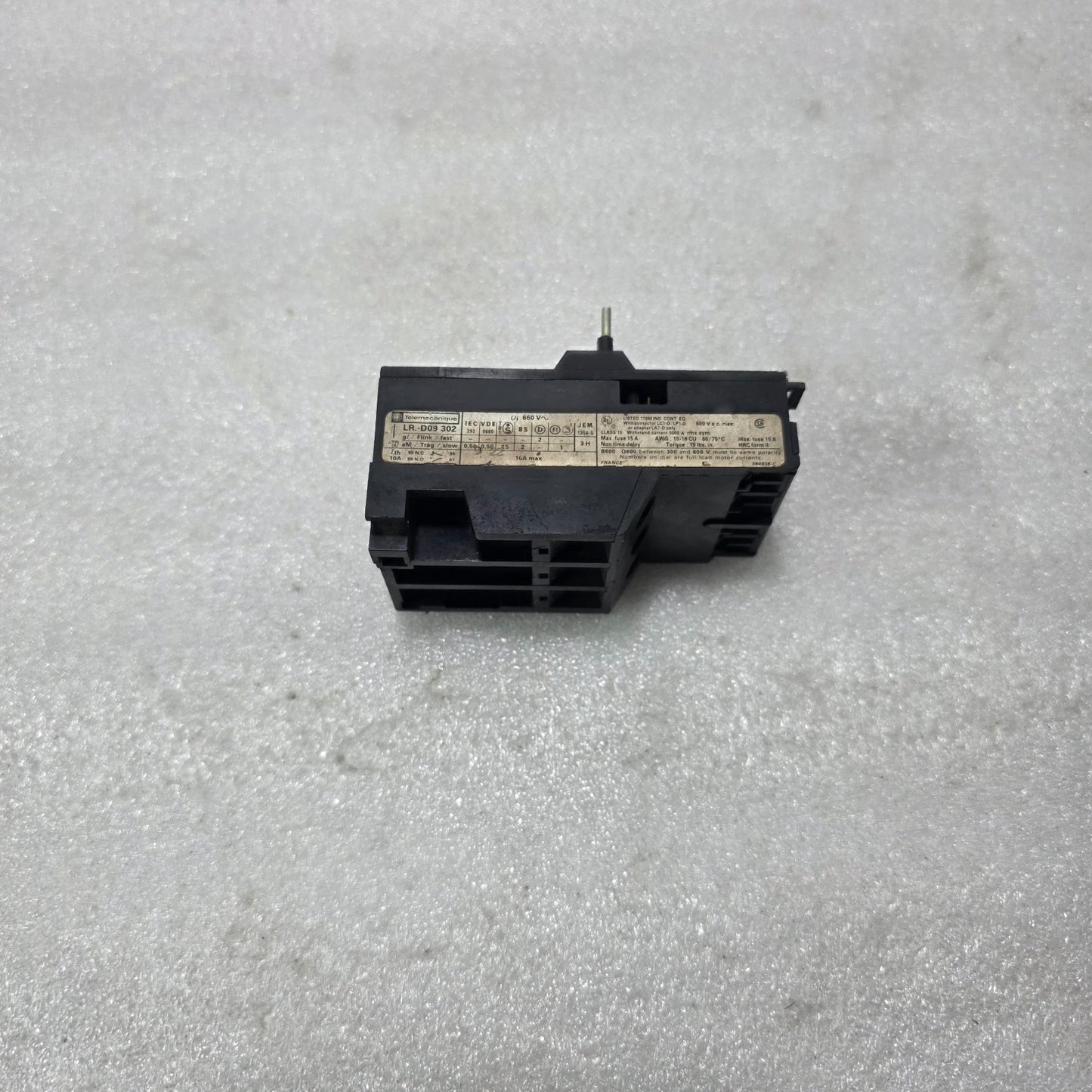 S ELECTRIC / TELEMECANIQUE LR1-D09302 THERMAL OVERLOAD RELAY 3 POLE 0.25-0.16A