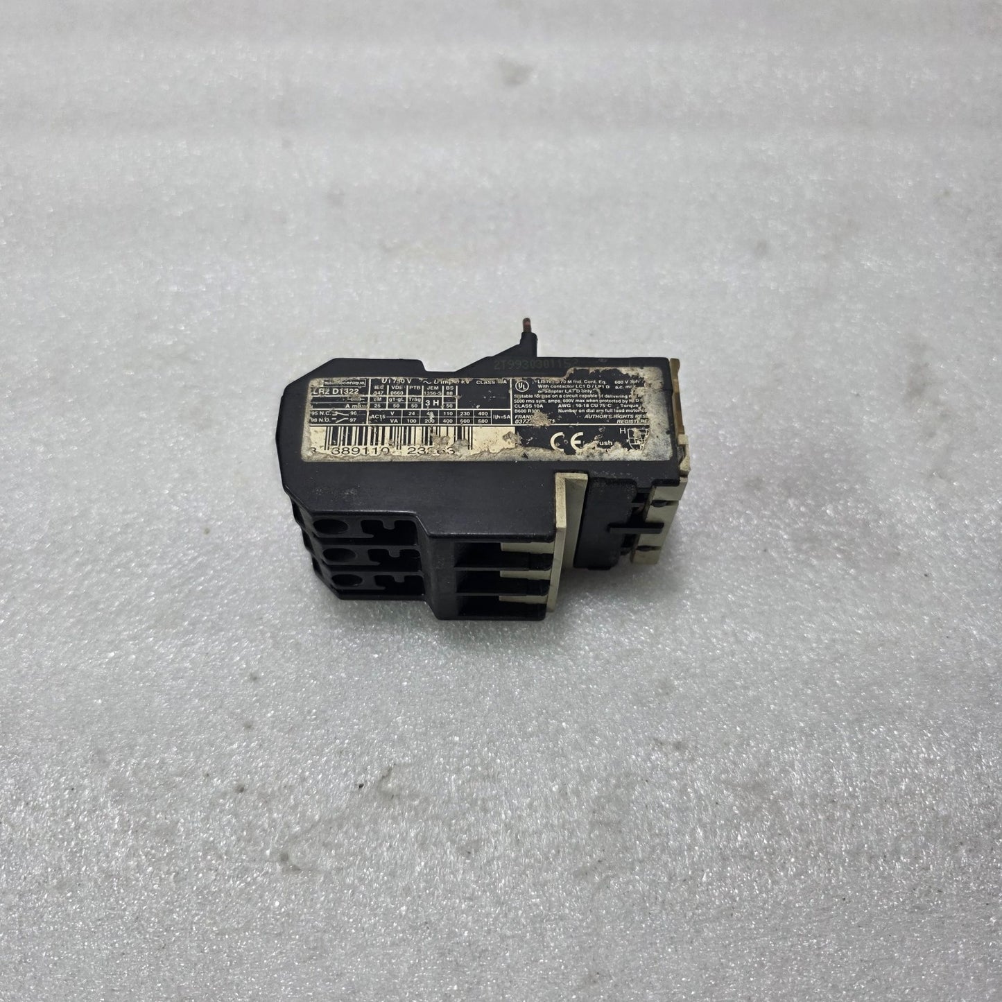 S ELECTRIC / TELEMECANIQUE LR2D1322 THERMAL OVERLOAD RELAY 3 POLE 17-25A