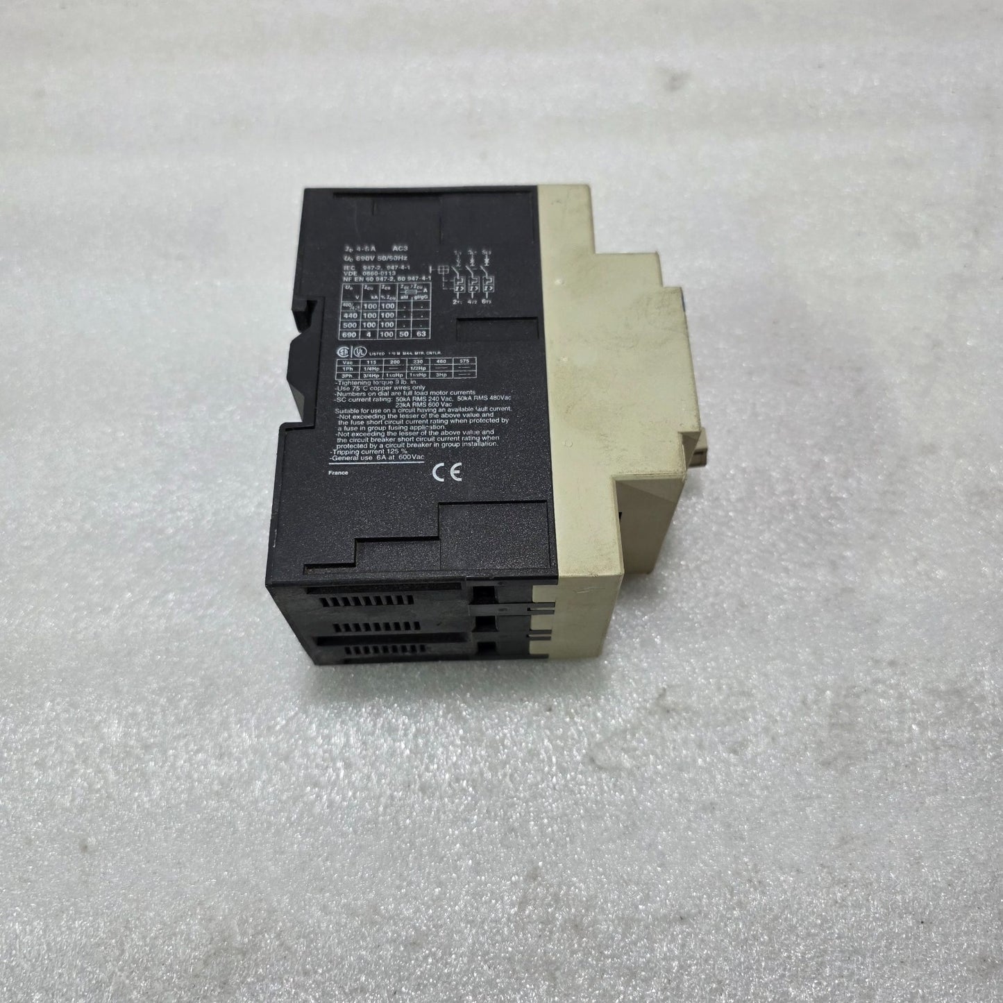 S ELECTRICS ELECTRIC / TELEMECANIQUE GV3-M10 MOTOR CIRCUIT BREAKER / MOTOR PROTE