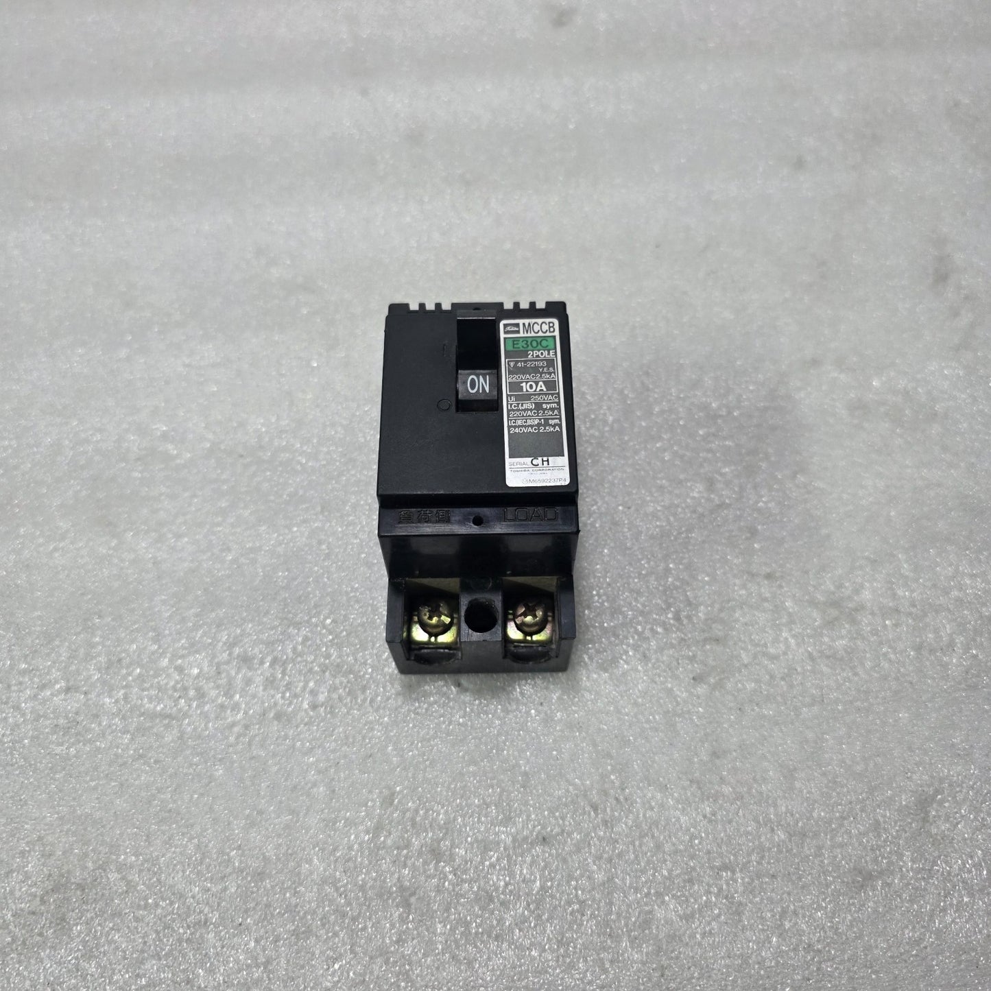 FUJI ELECTRIC E30C MCCB 2P 10A 250VAC 2.5KA MOULDED CASE CIRCUIT BREAKER
