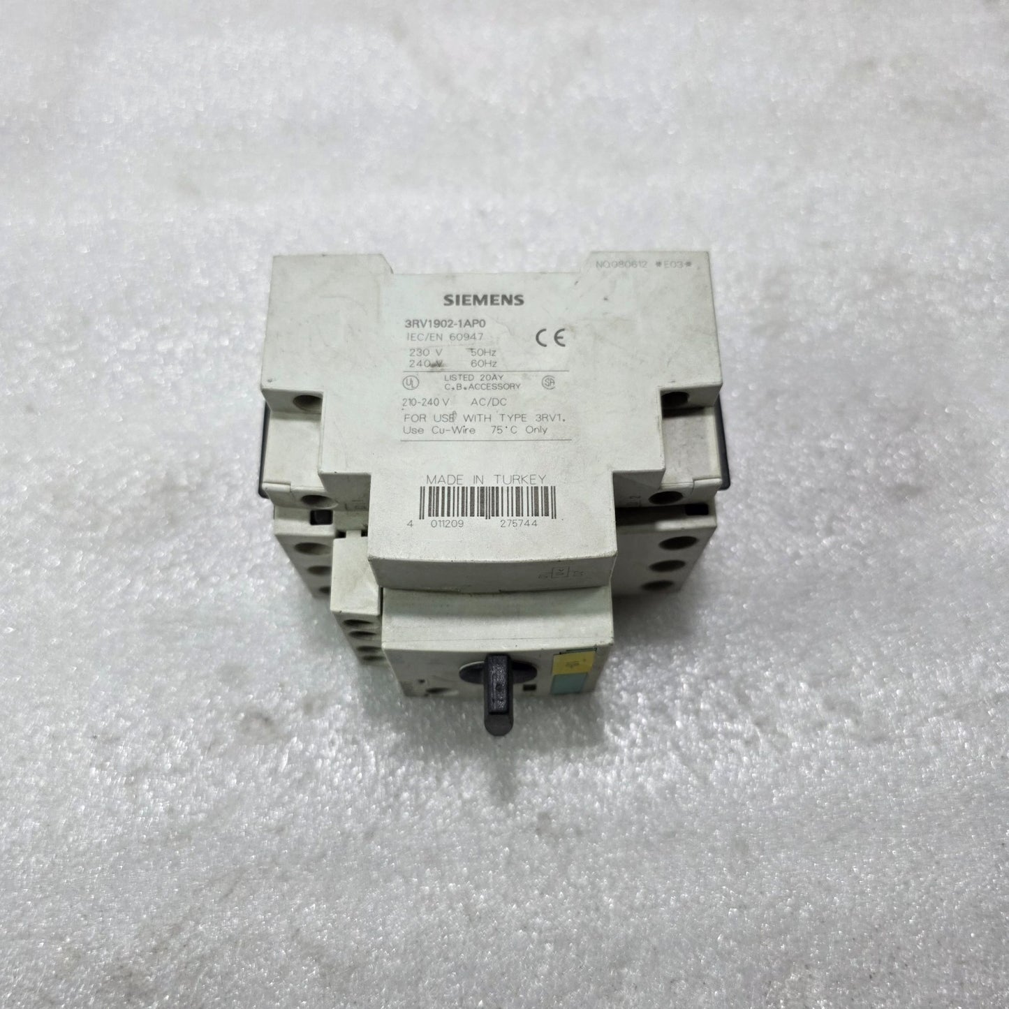 SIEMENS 3RV1021-4BA15 + 3RV1902-1AP0 MOTOR PROTECTION CIRCUIT BREAKER 14-20A