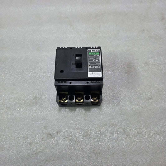 FUJI ELECTRIC E30C MCCB 3P 10A 250VAC 2.5KA MOULDED CASE CIRCUIT BREAKER