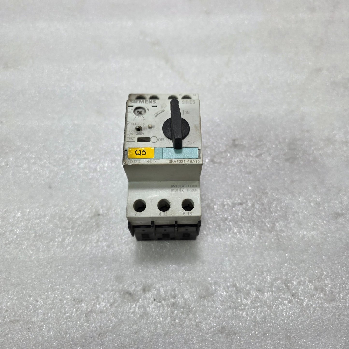 SIEMENS 3RV1021-4BA10 MOTOR PROTECTION CIRCUIT BREAKER 3 POLE CLASS 10 14-20A