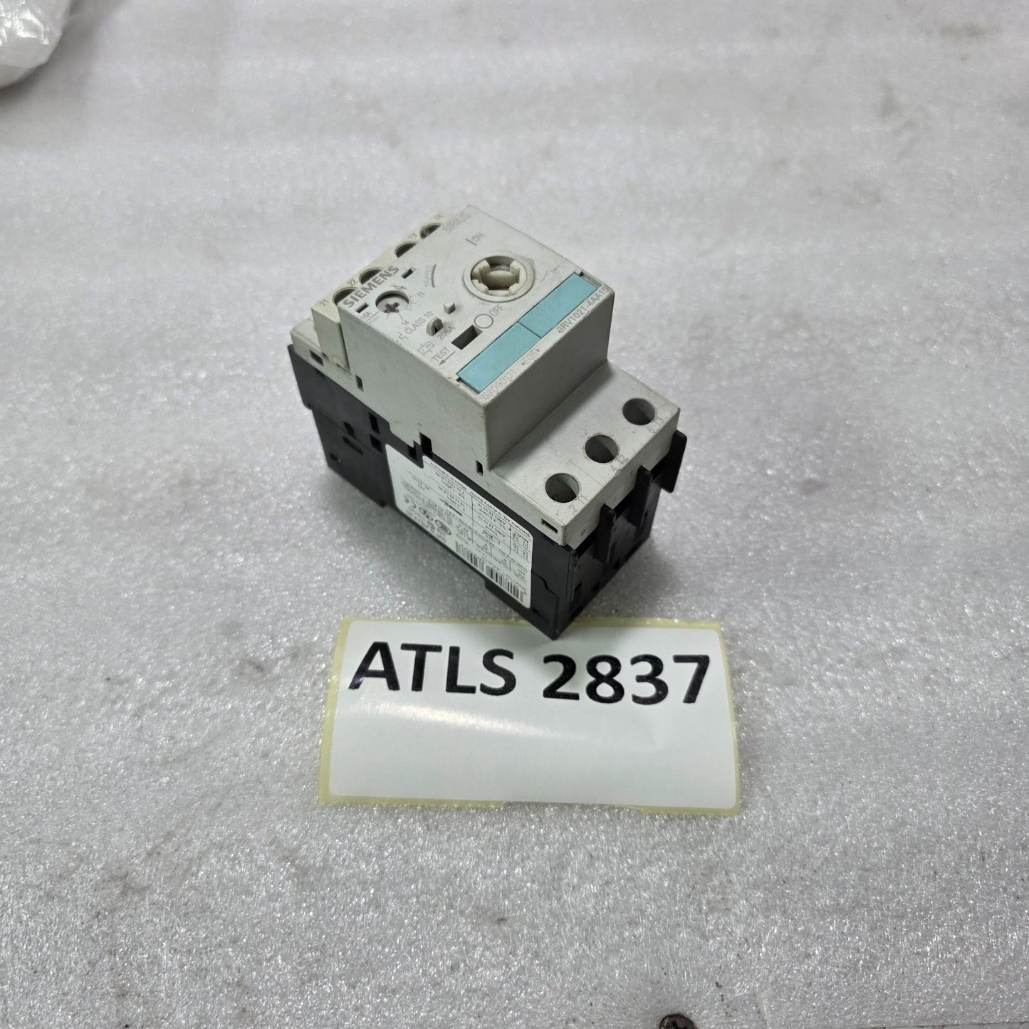 SIEMENS 3RV1021-4AA15 MOTOR PROTECTION CIRCUIT BREAKER 3 POLE CLASS 10 11-16A