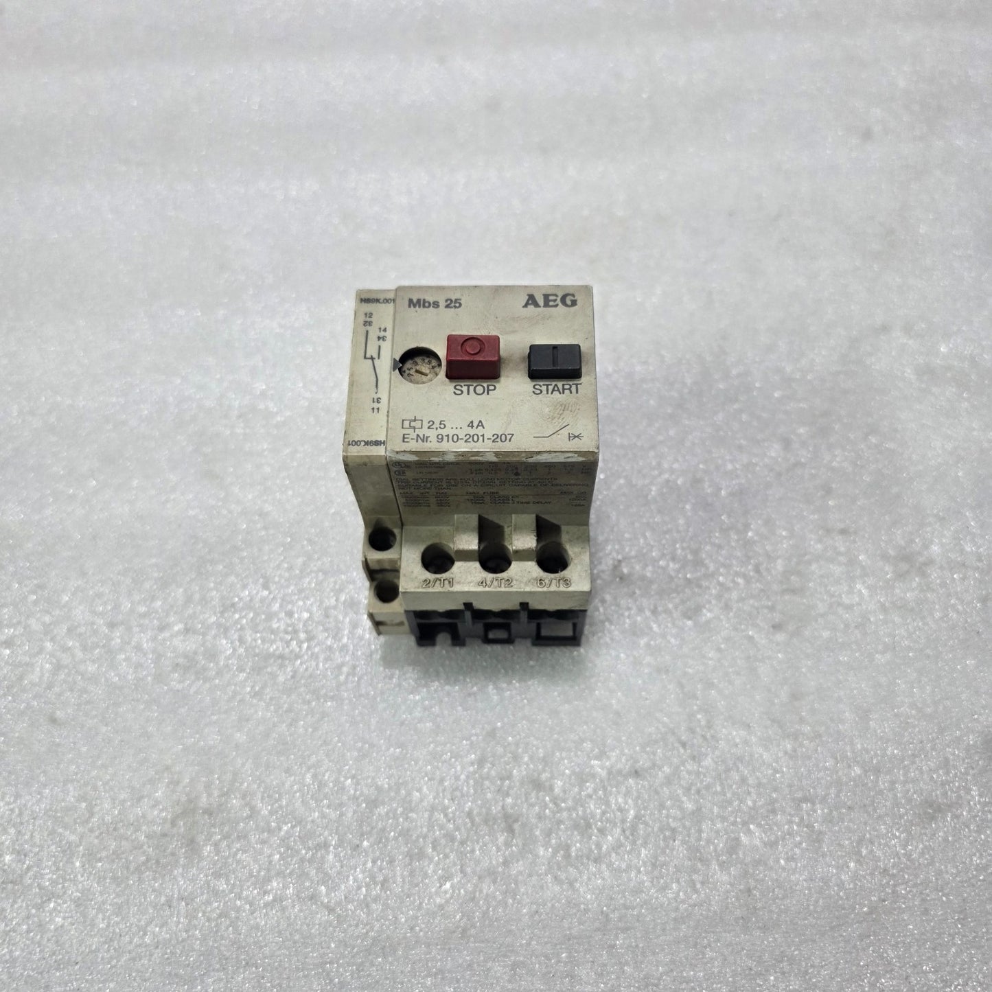 AEG MBS 25 MOTOR CIRCUIT BREAKER 2.5-4A 3P E-NR 910-201-207