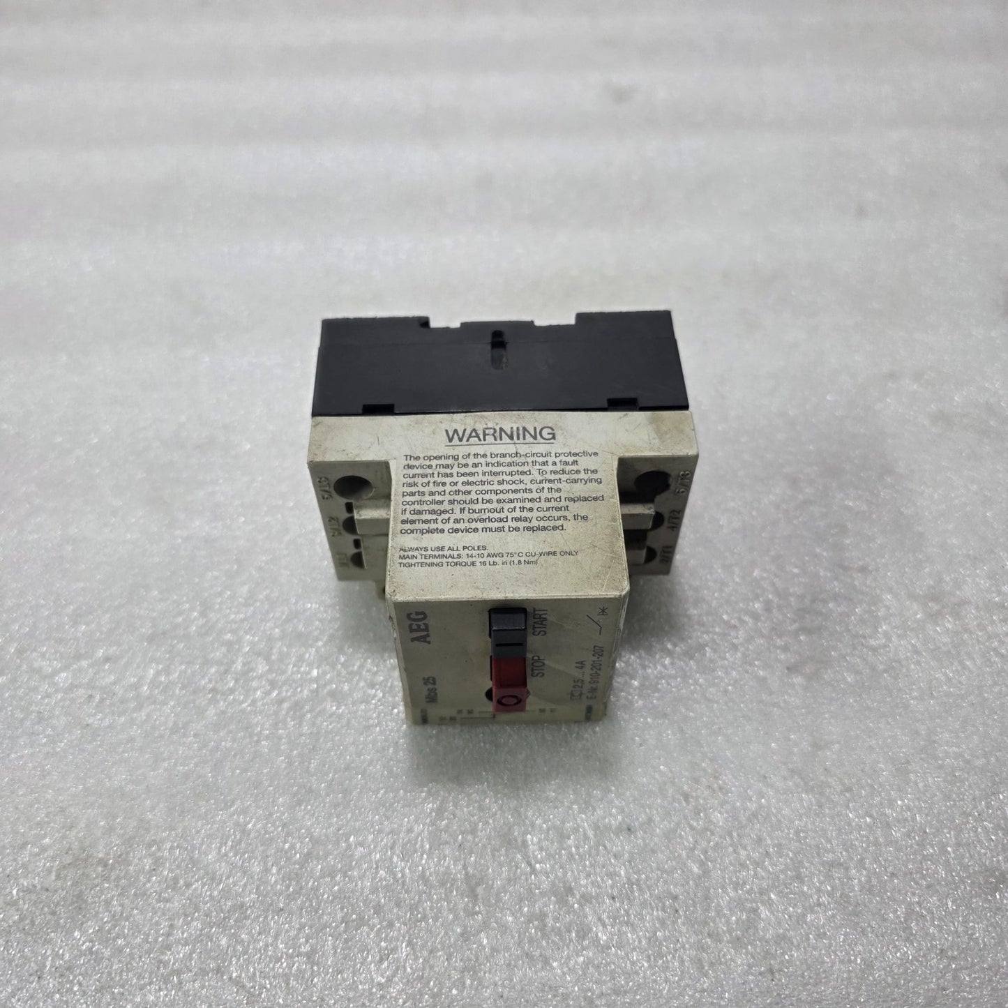 AEG MBS 25 MOTOR CIRCUIT BREAKER 2.5-4A 3P E-NR 910-201-207