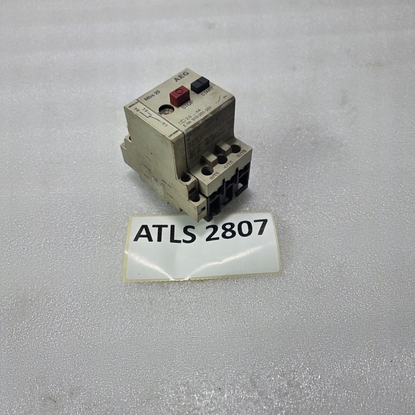 AEG MBS 25 MOTOR CIRCUIT BREAKER 2.5-4A 3P E-NR 910-201-207