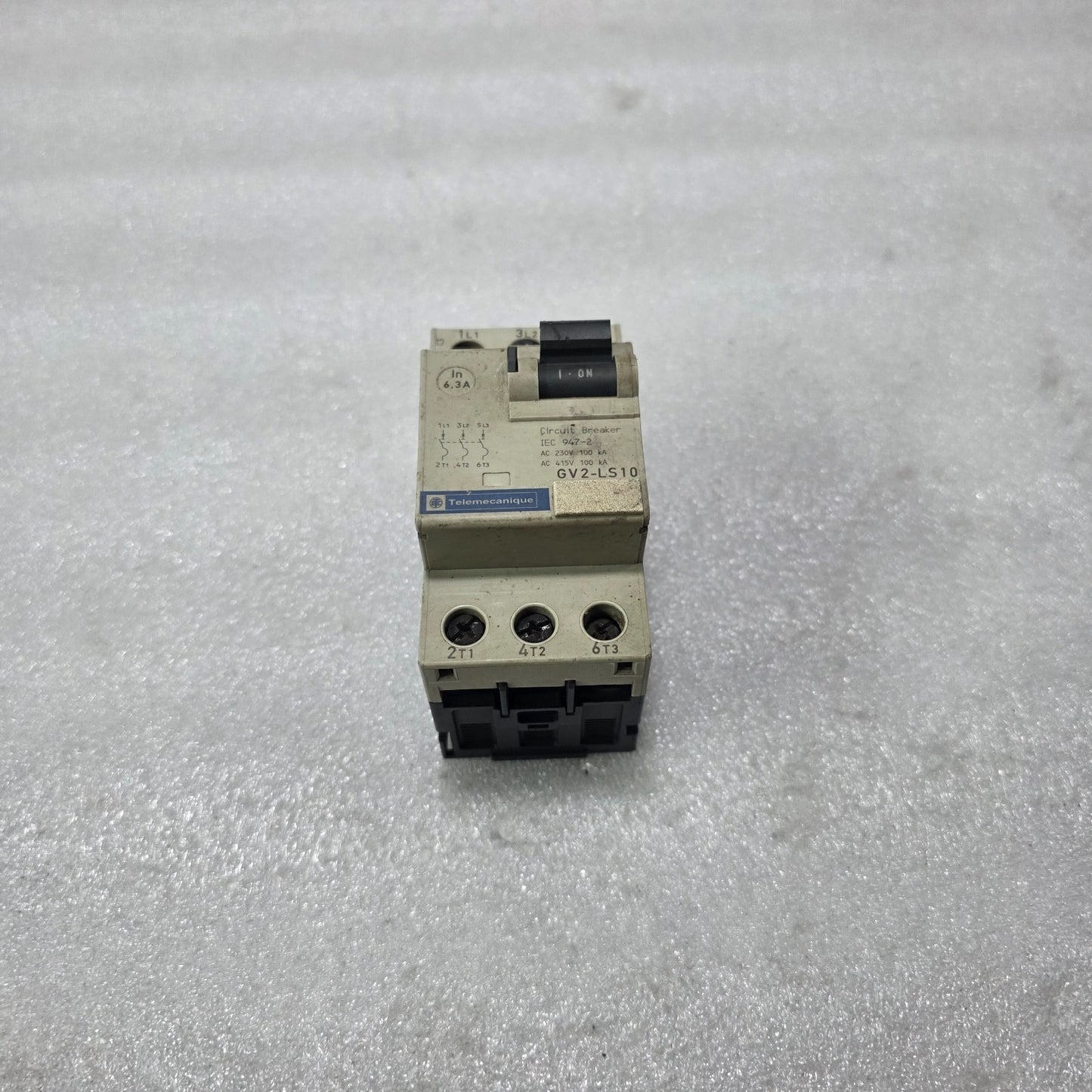 TELEMECANIQUE GV2-LS10 MOTOR CIRCUIT BREAKER 6.3A 690V 100KA IEC 947-2