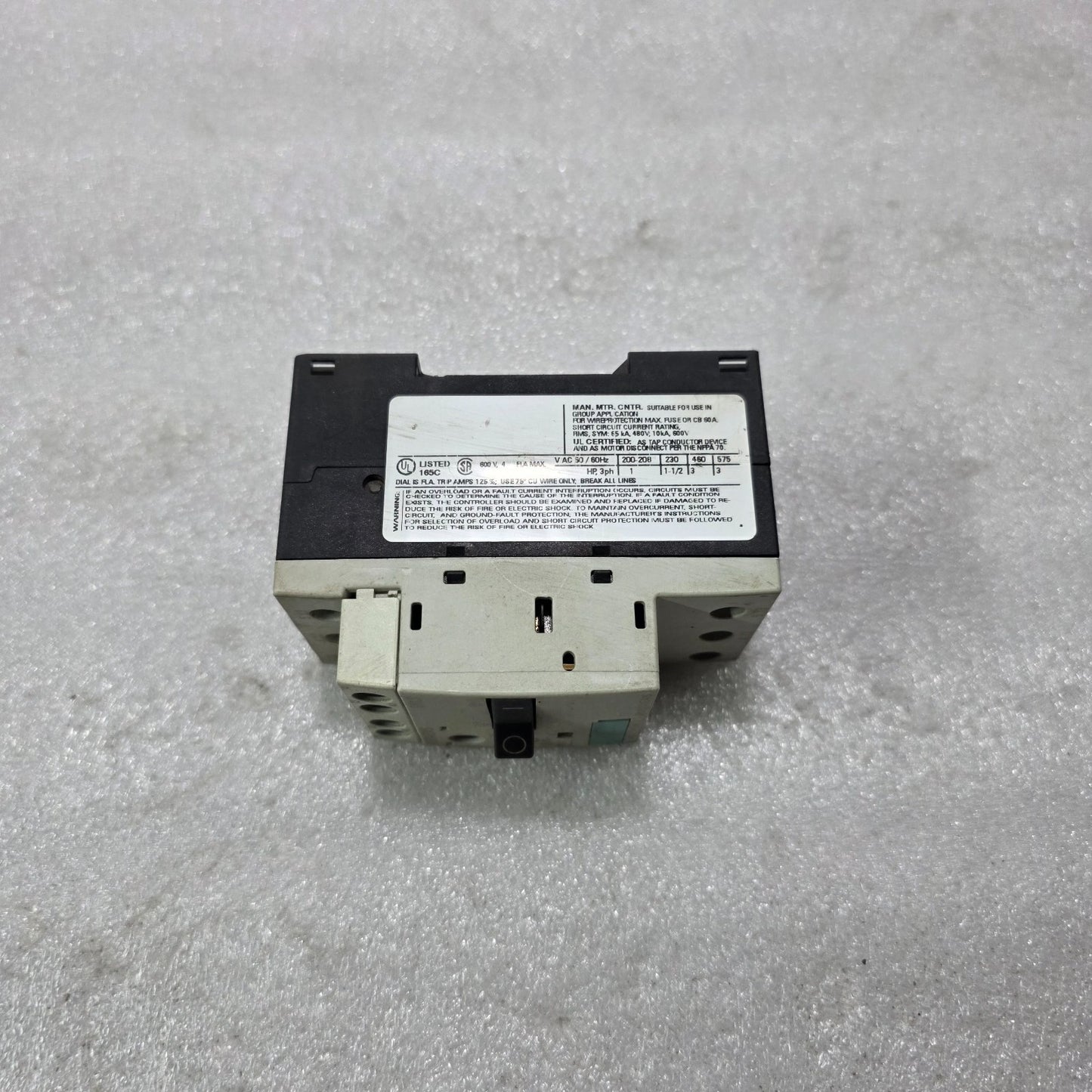 SIEMENS | MOTOR PROTECTION CIRCUIT BREAKER (MPCB) | 3RV1011-1EA15