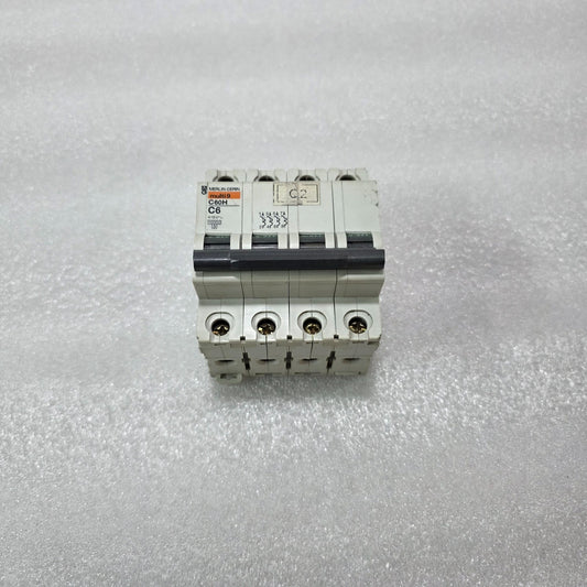 MERLIN GERIN | C60H C6 | MCB MINIATURE CIRCUIT BREAKER | 4-POLE | 415V | 6A CURV