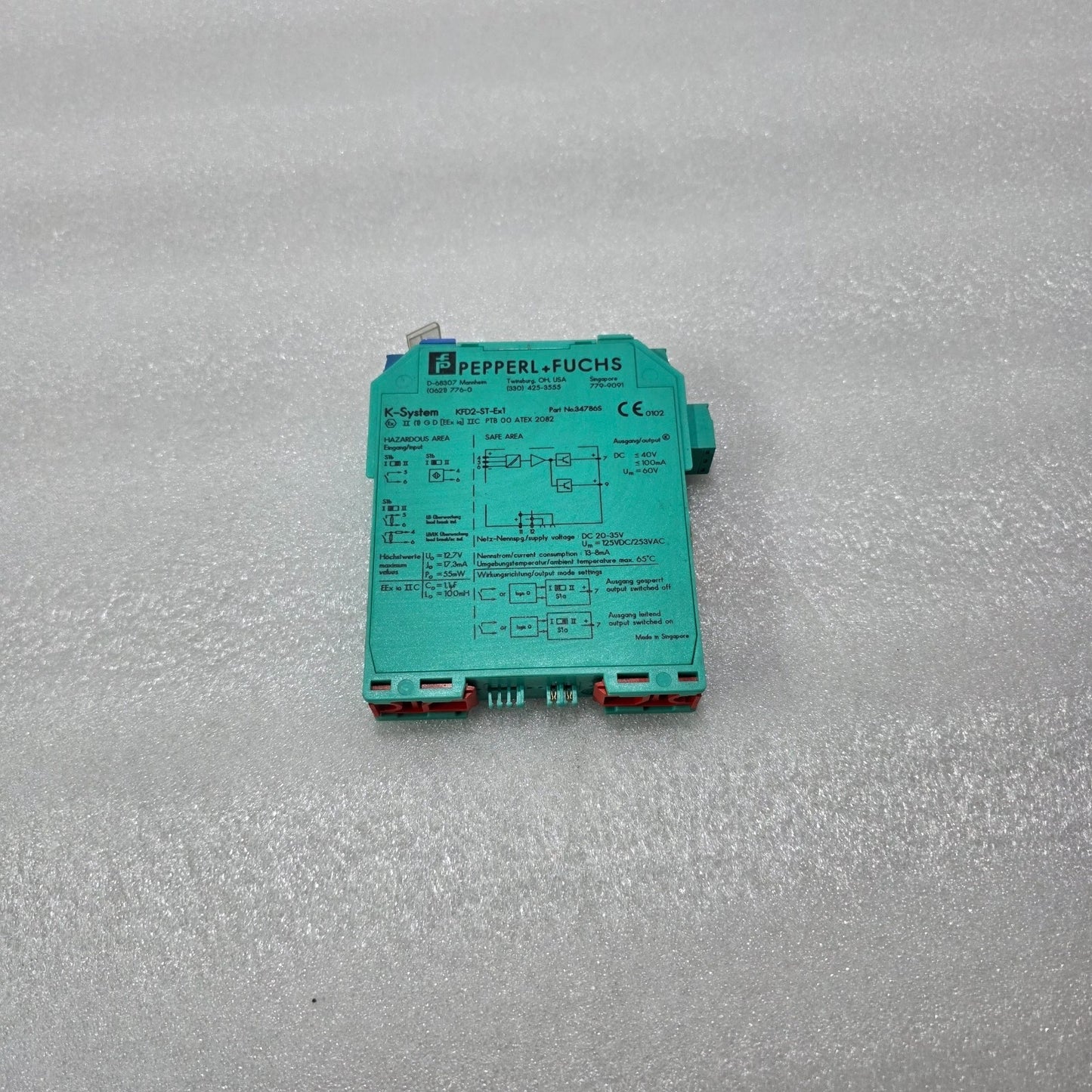 PEPPERL+FUCHS KFD2-ST2-EX2 2-CHANNEL SWITCH AMPLIFIER INTRINSIC SAFETY 34786S