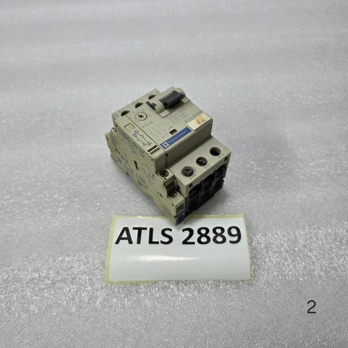TELEMECANIQUE GV2-RS08 2.5-4A 3P MOTOR CIRCUIT BREAKER 500V 100KA