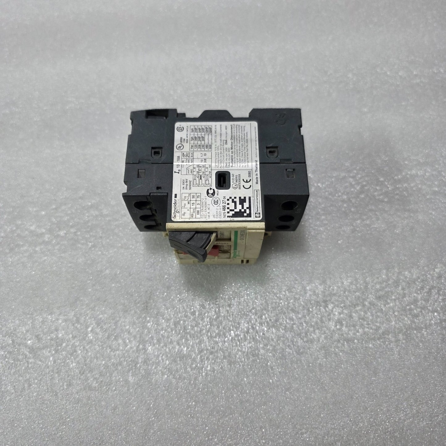 TELEMECANIQUE GV2ME20 MOTOR CIRCUIT BREAKER 13-18A 690V 3P IEC/EN 60947