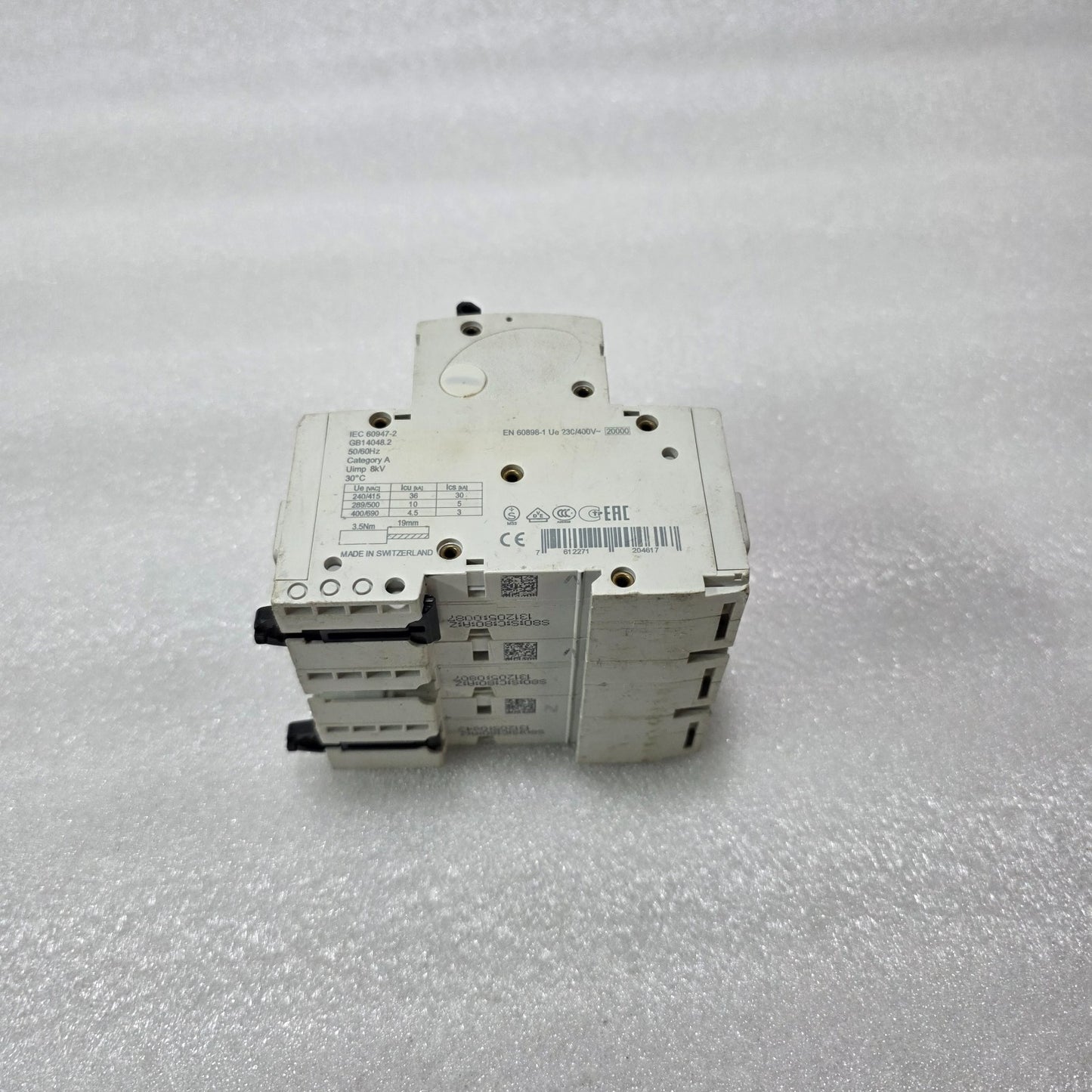 ABB S803N C80 3P 80A CURVE C 240/415V 36KA MCB MINIATURE CIRCUIT BREAKER