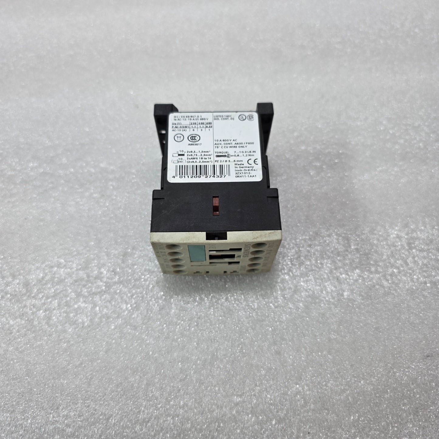 SIEMENS SIRIUS 3RH1131-1BB40 CONTROL RELAY 3NO+1NC DC 24V 10A MADE GERMANY